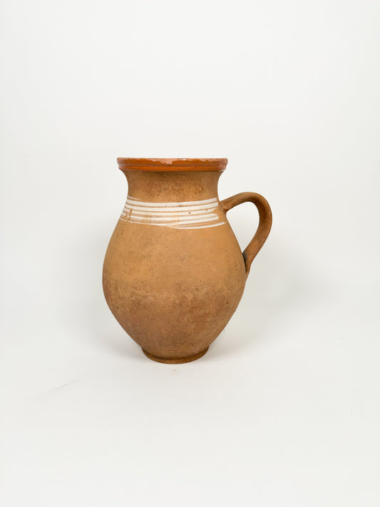 Vintage Terracotta Handled Pitcher