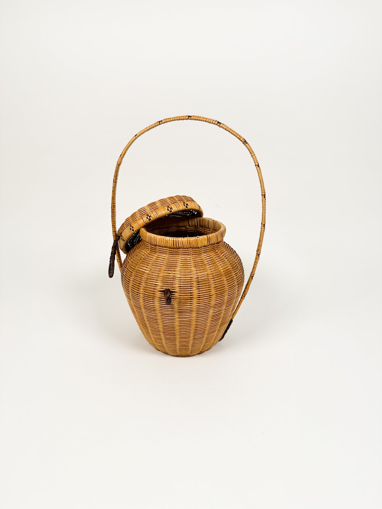 Vintage Wicker Handbag Basket