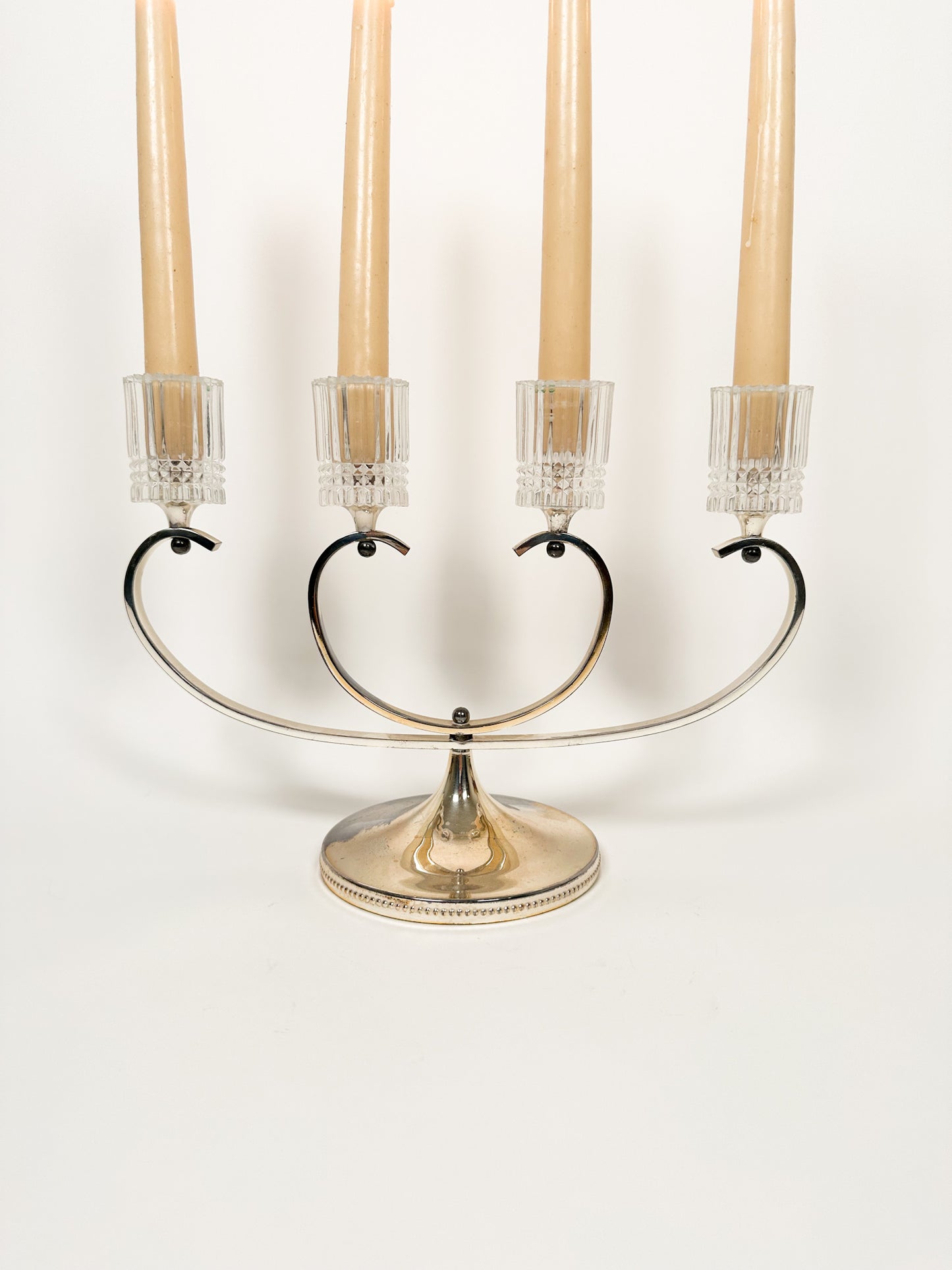 Metal & Glass Candle Holder