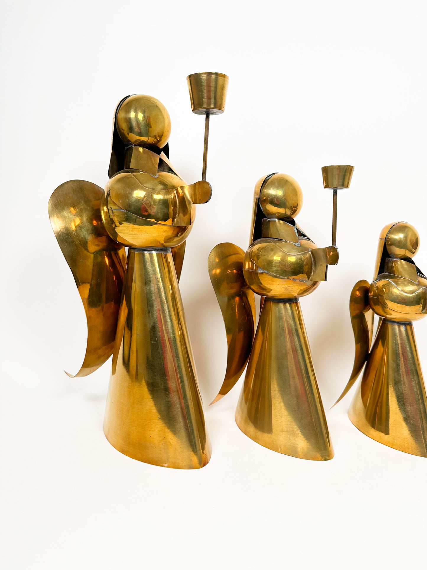 Large Brass Angel Set