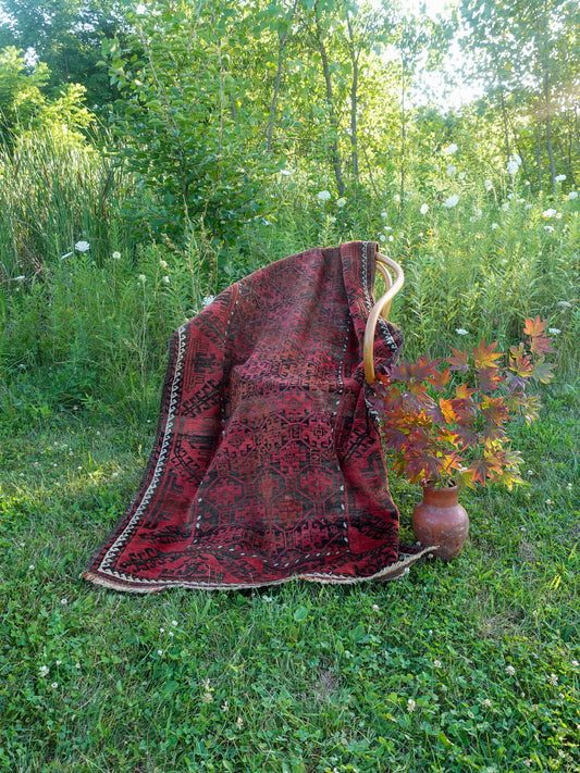 Vintage Burgundy & Brown Rug