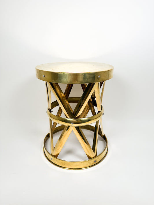 Vintage Brass Side Tables