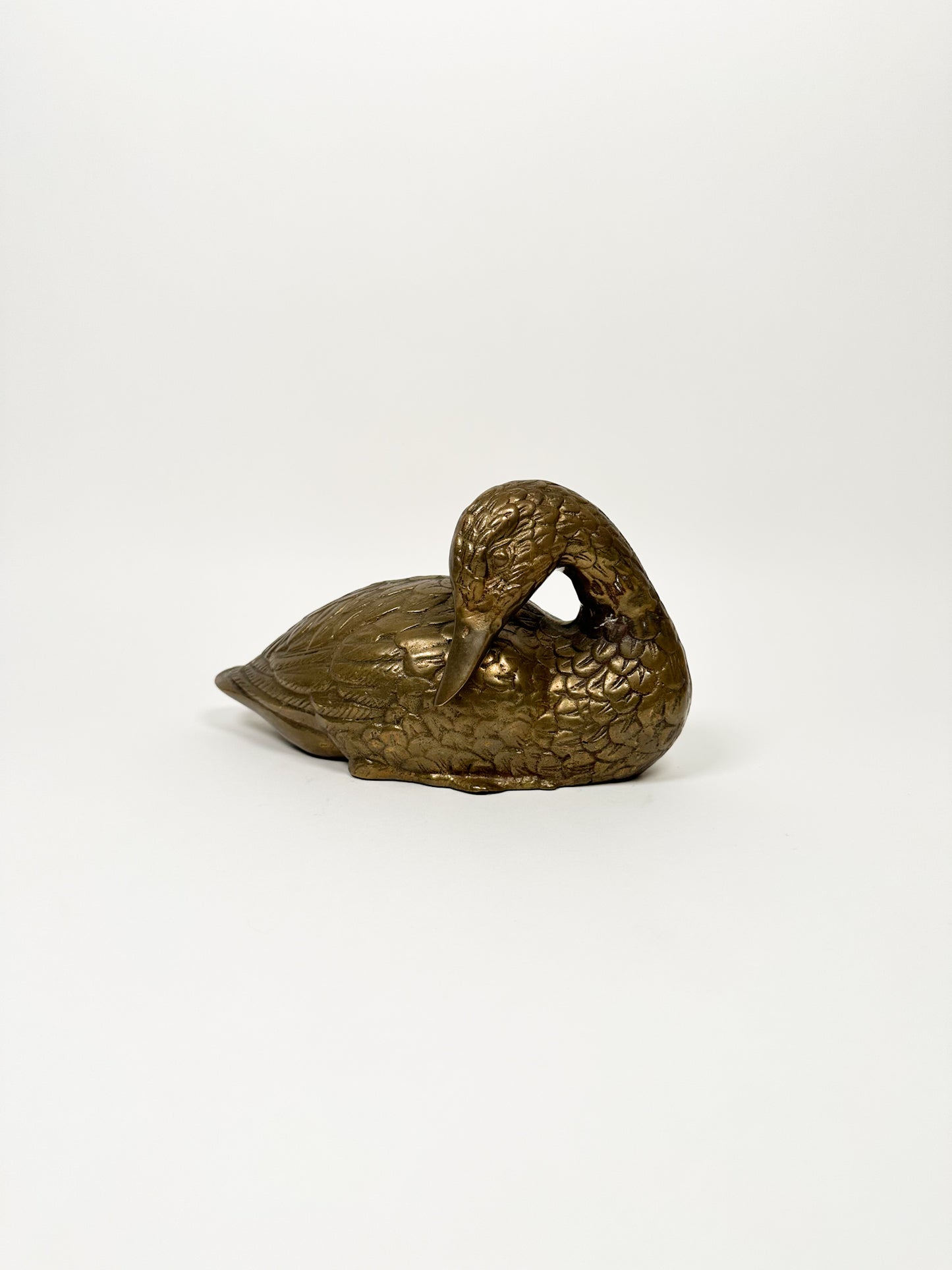 Vintage Realistic Brass Duck