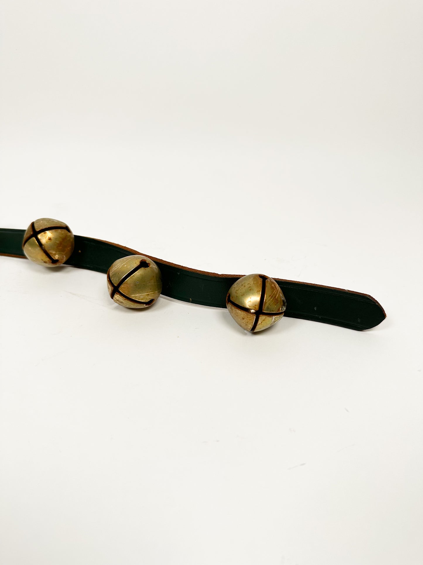 Vintage Brass & Leather Sleigh Bells