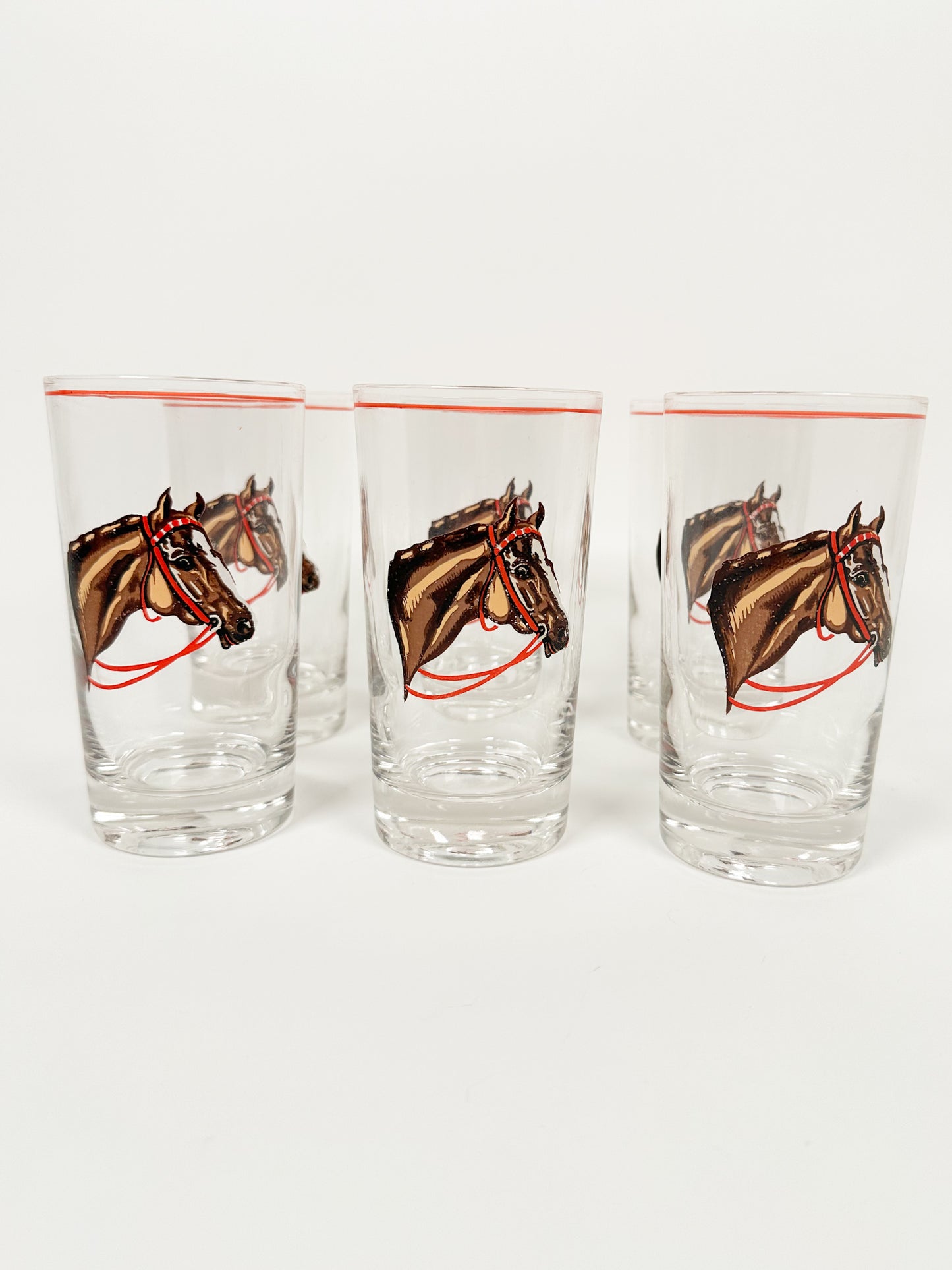 Mid Century Horse Drinking Glasses