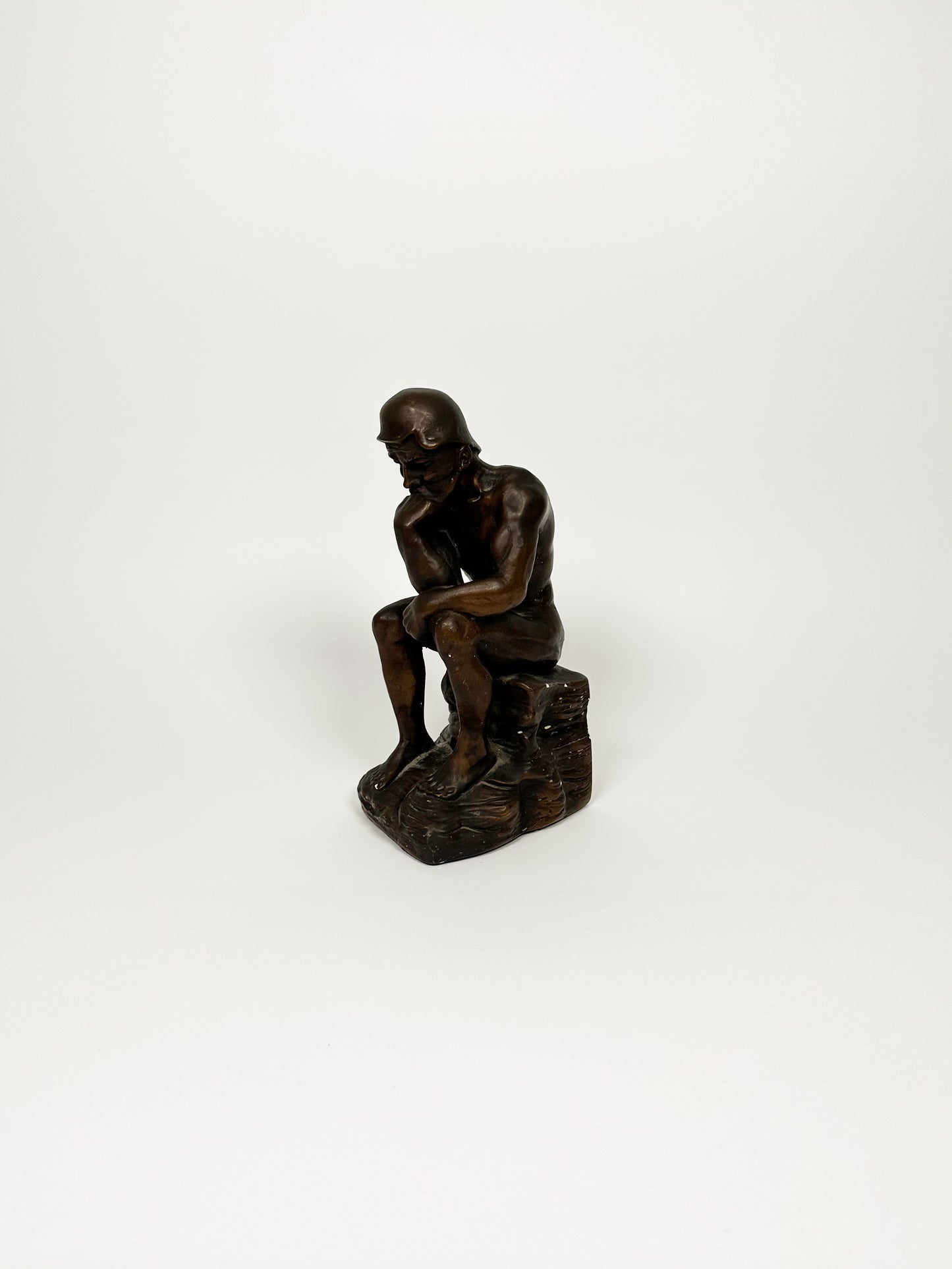 Vintage Thinking Man Statue