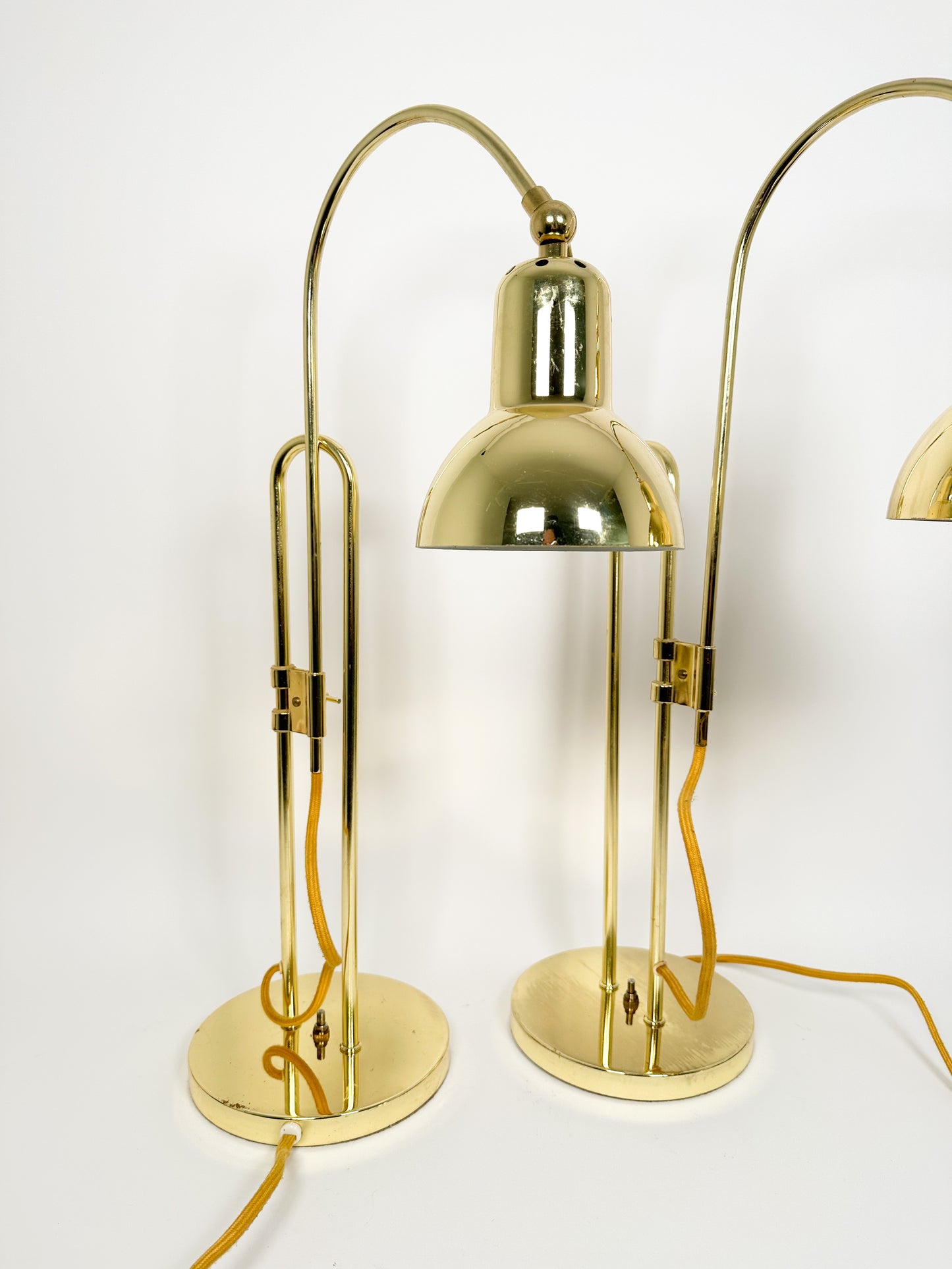 Large Gold Lamp Set
