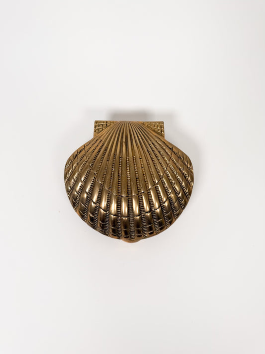 Vintage Brass Scallop Shell Door Knocker