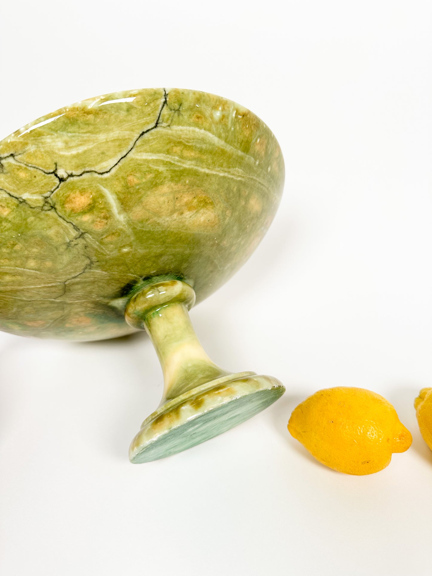 Green Marble Pedestal Dish