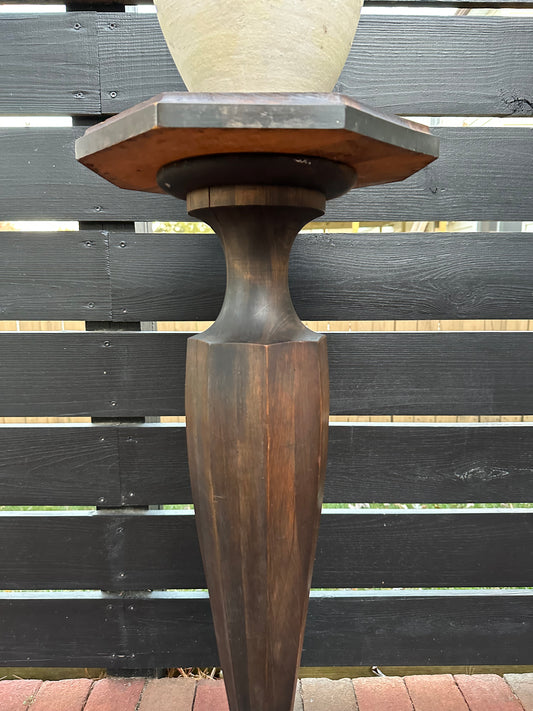 Handmade Wood Pedestal Table