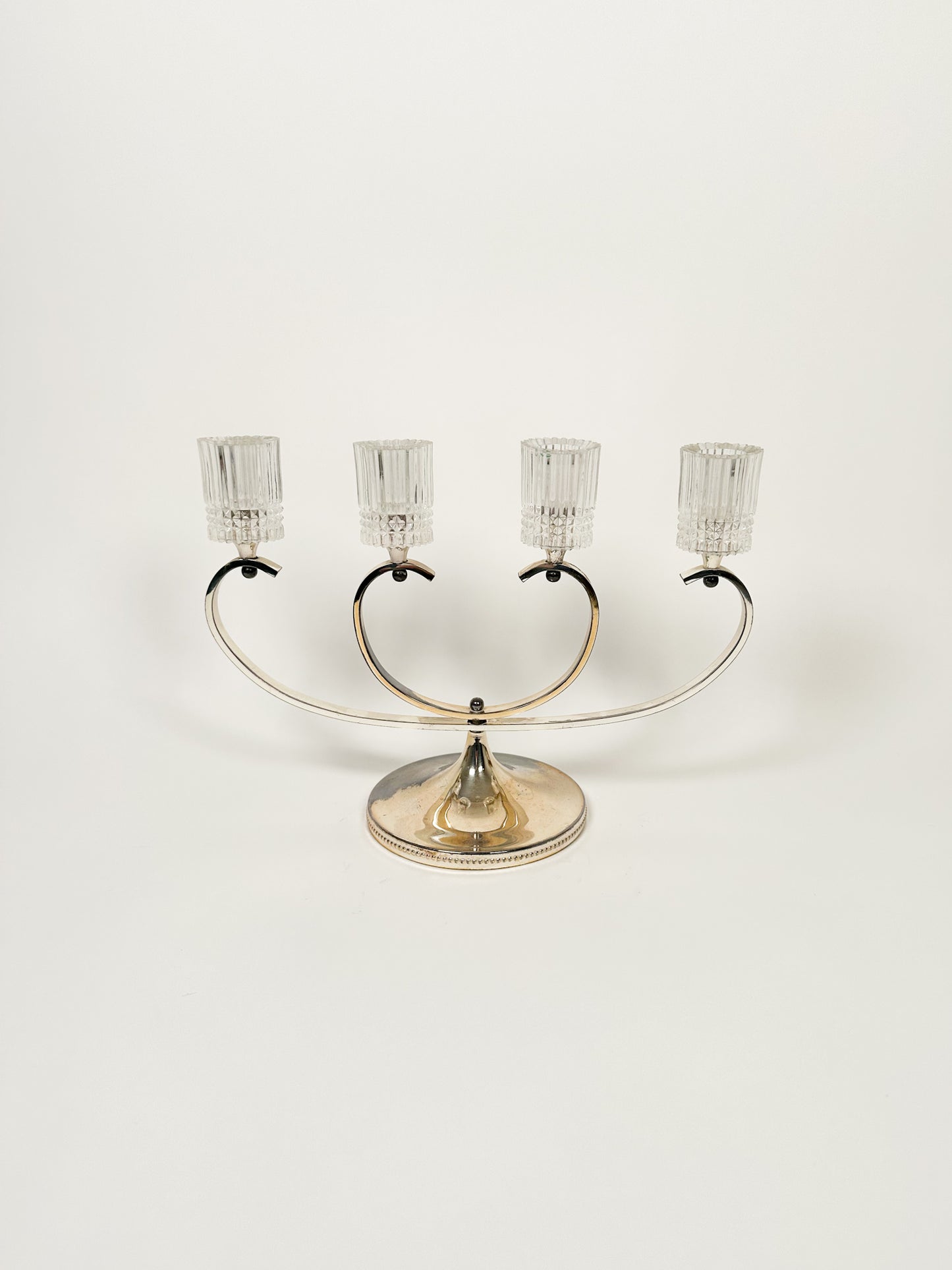 Metal & Glass Candle Holder