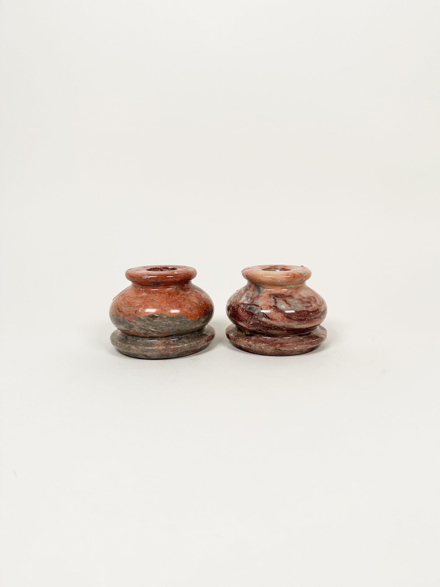 Pink Stone Candle Holders