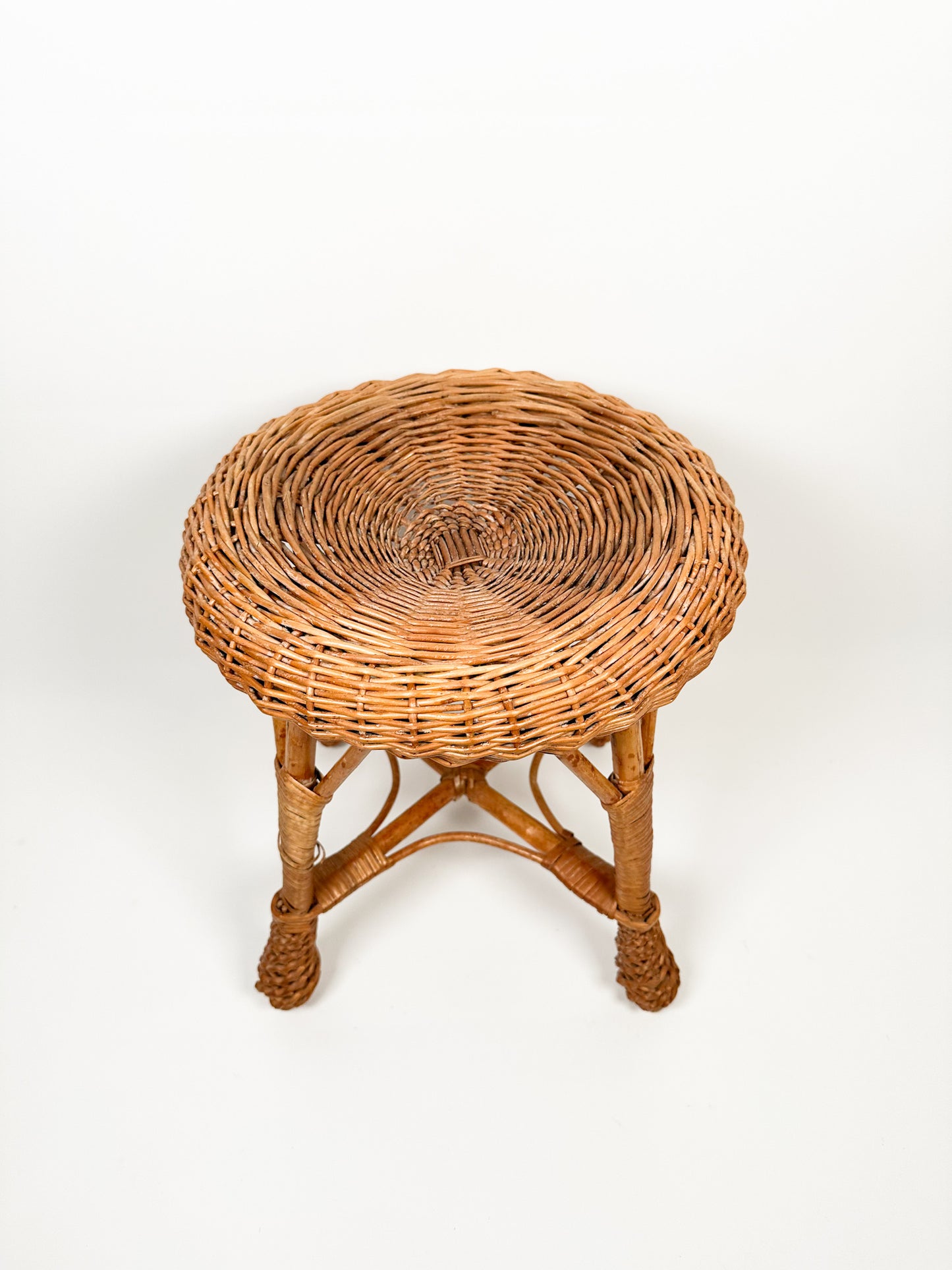 Vintage Rattan Stool