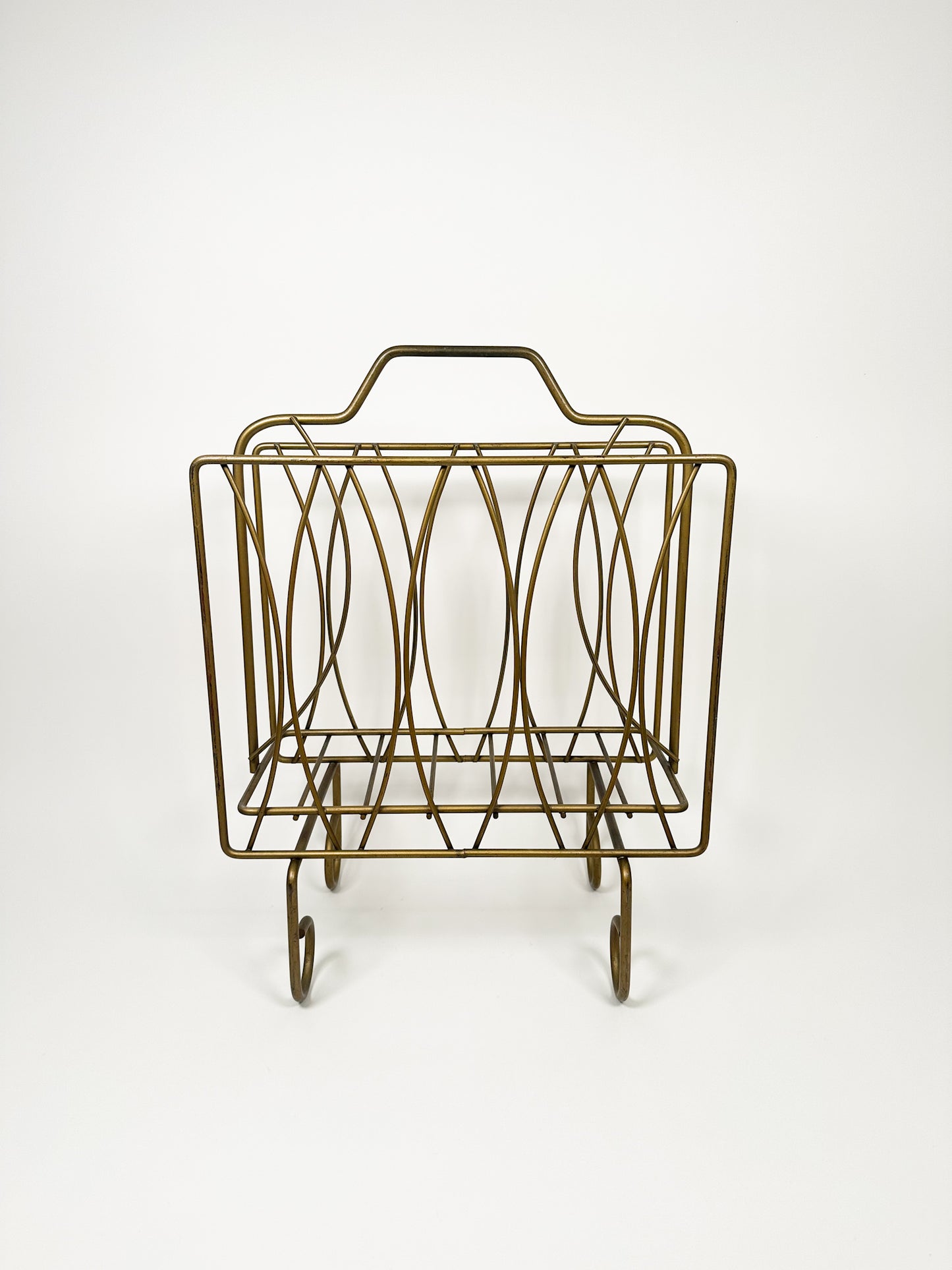 Vintage Gold Record Rack