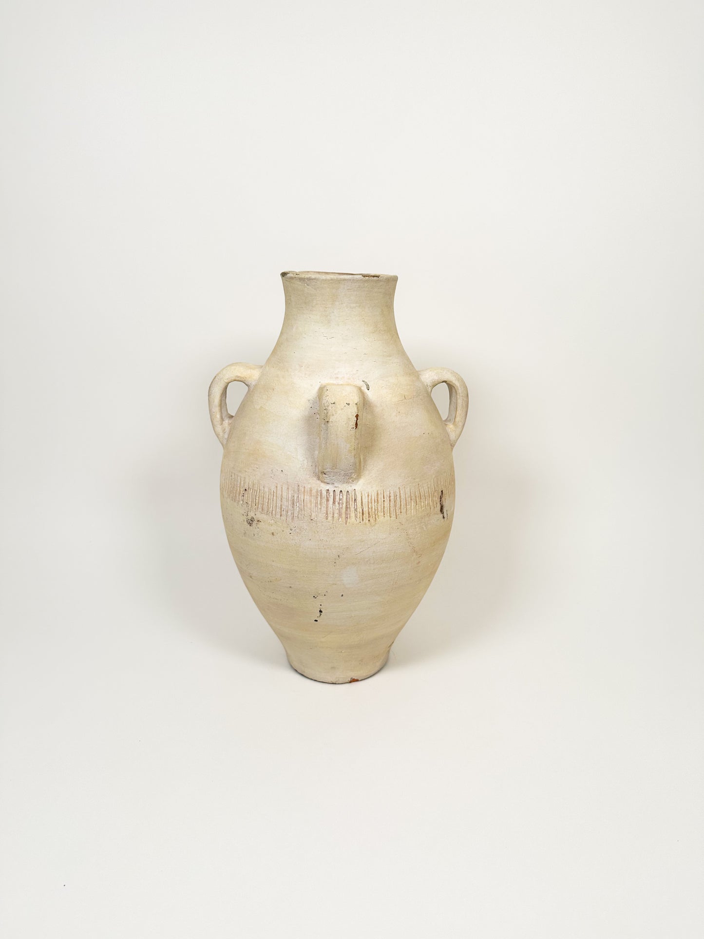 Large Cream Terracotta Vessel