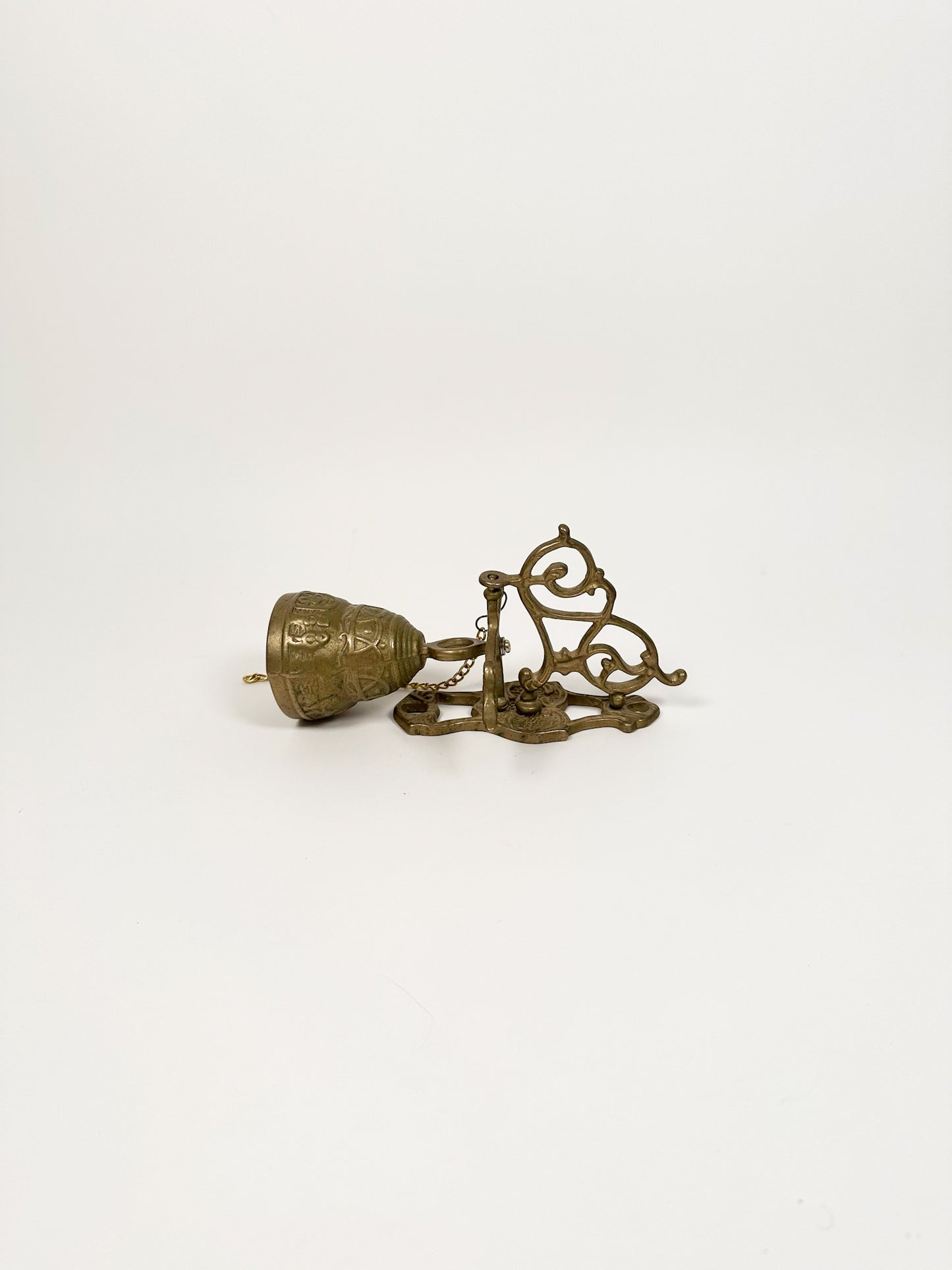 Vintage Brass Hanging Dinner Bell