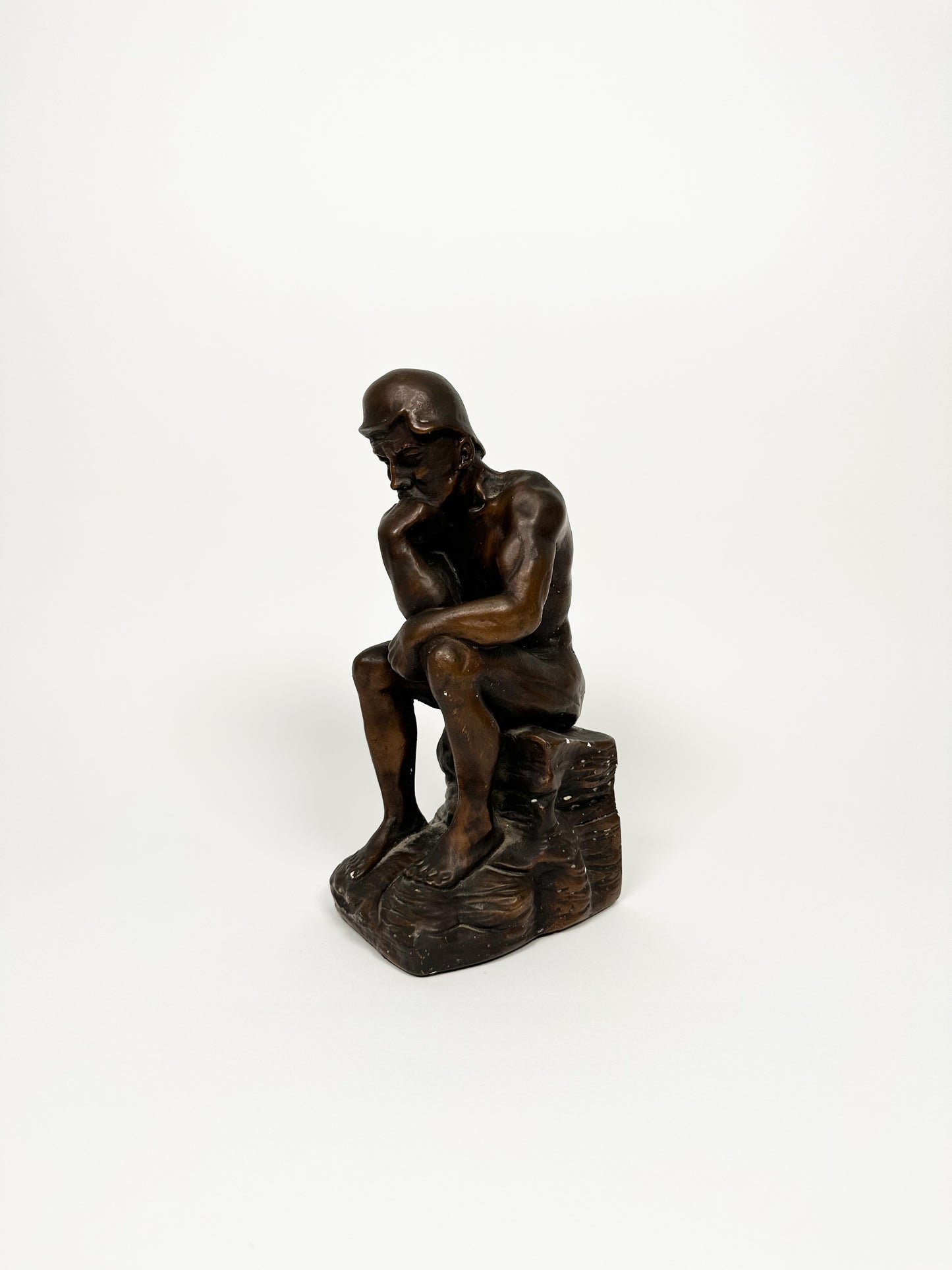 Vintage Thinking Man Statue