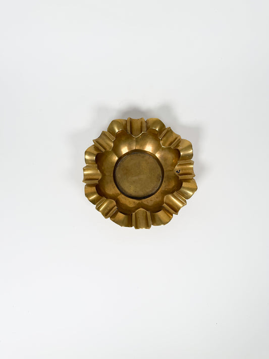 Vintage Brass Ruffle Tray