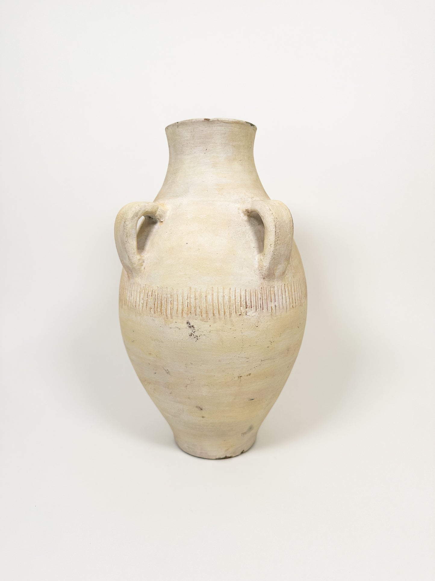 Large Cream Terracotta Vessel