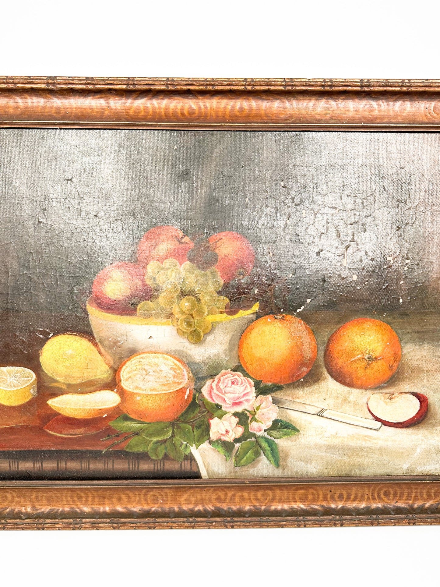 Antique Original Oil Still Life Painting