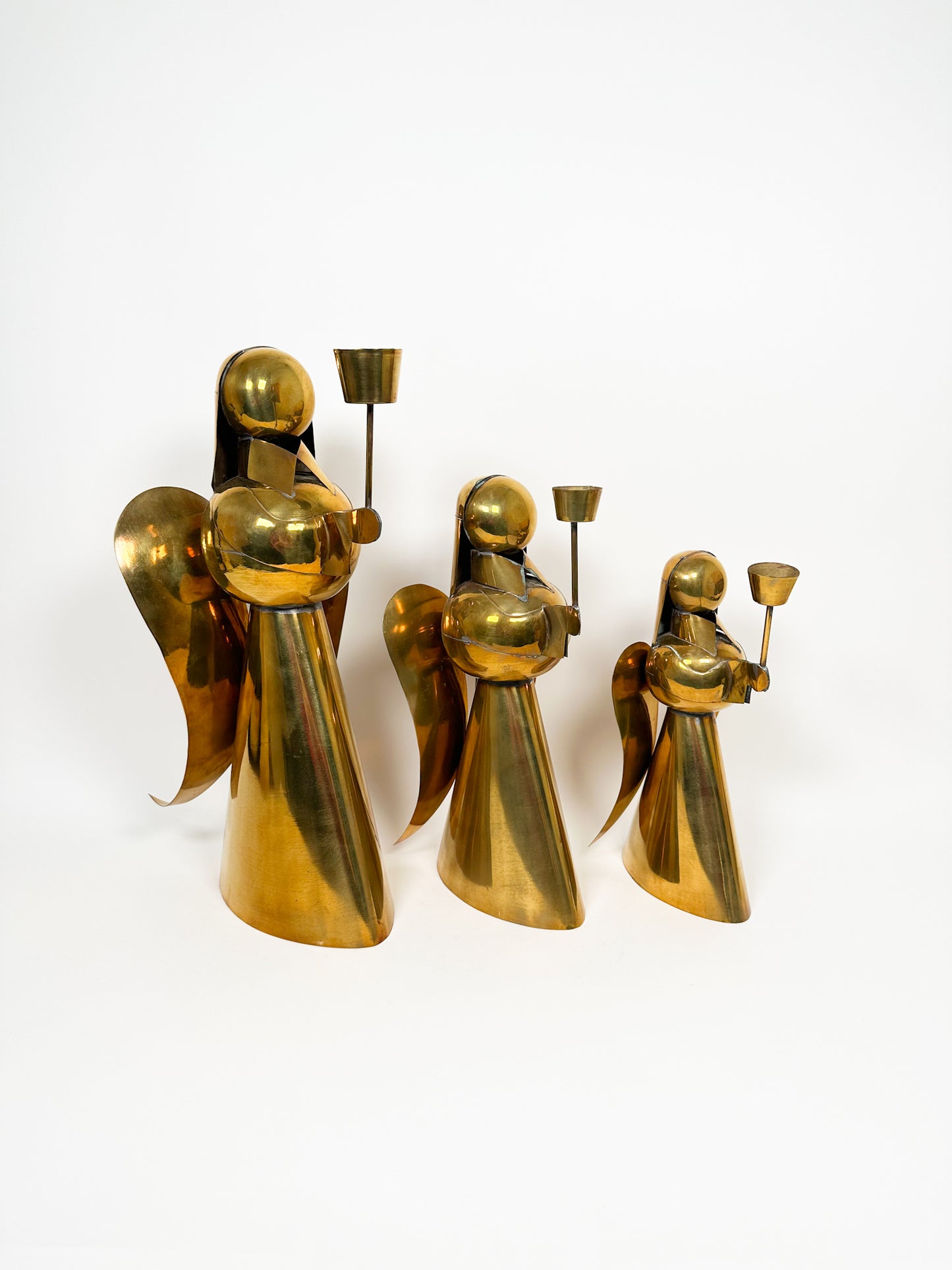 Large Brass Angel Set