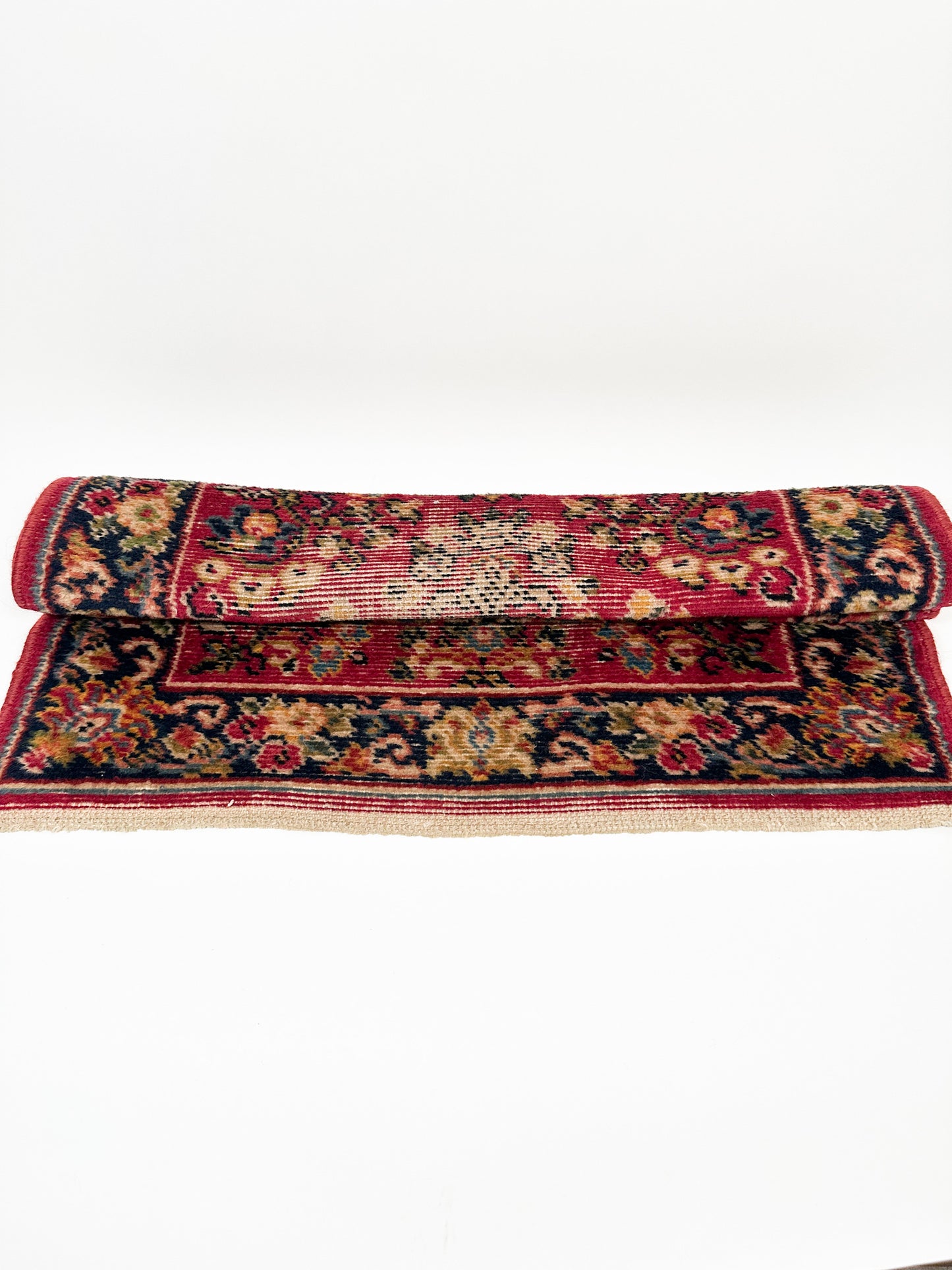 Vintage Burgundy Hand Knotted Rug