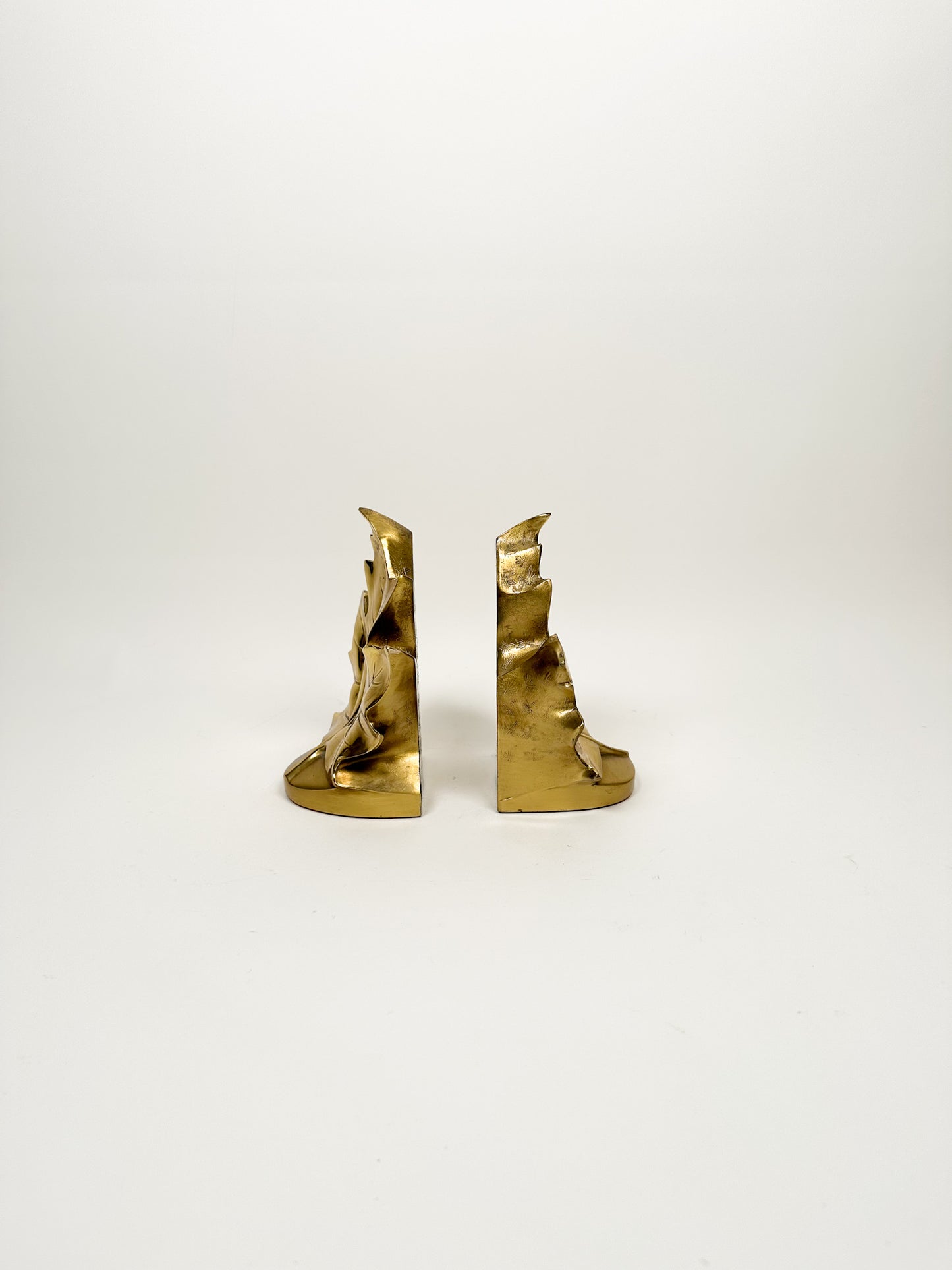 Brass Maple Leaf Bookends