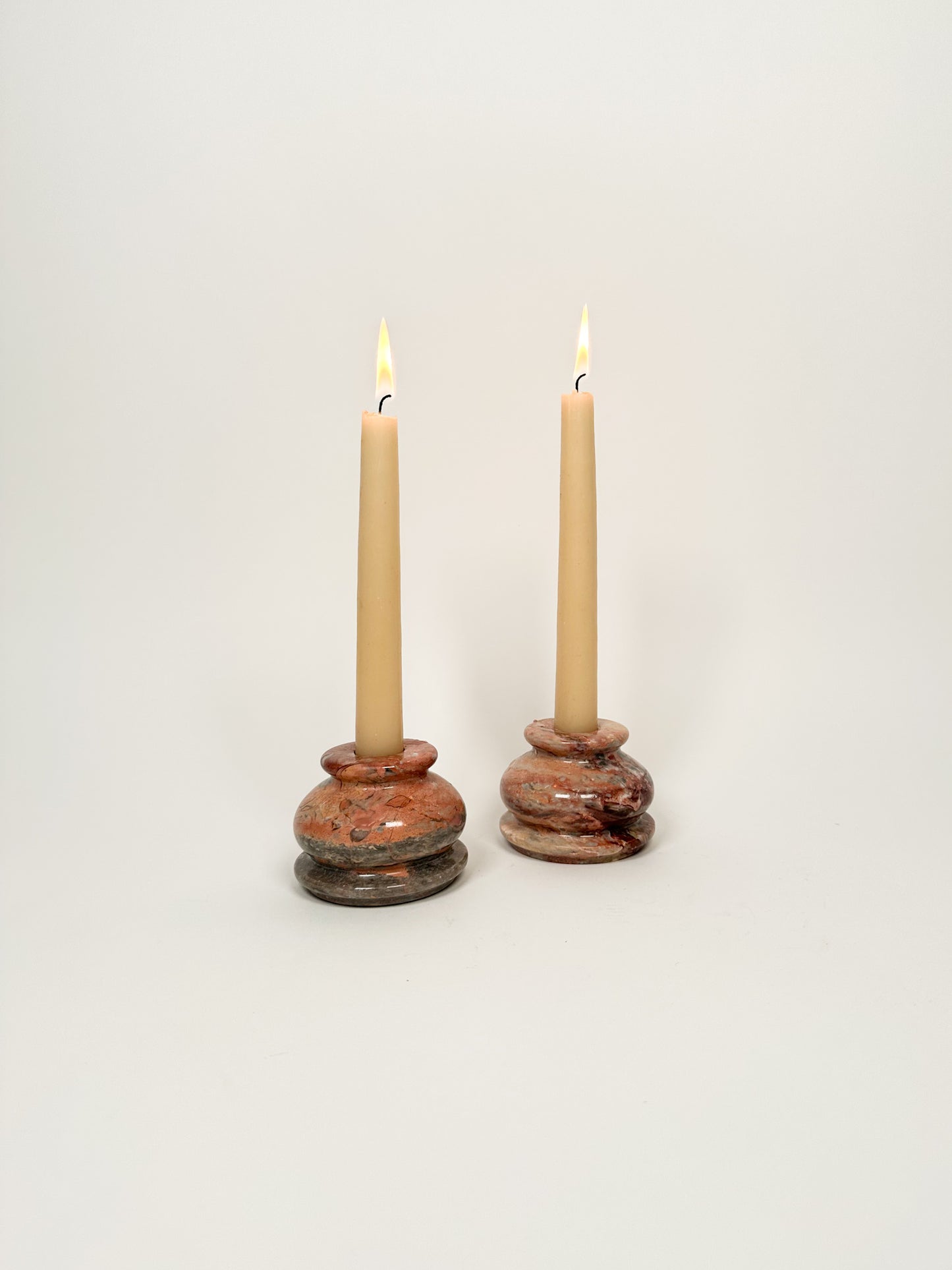 Pink Stone Candle Holders