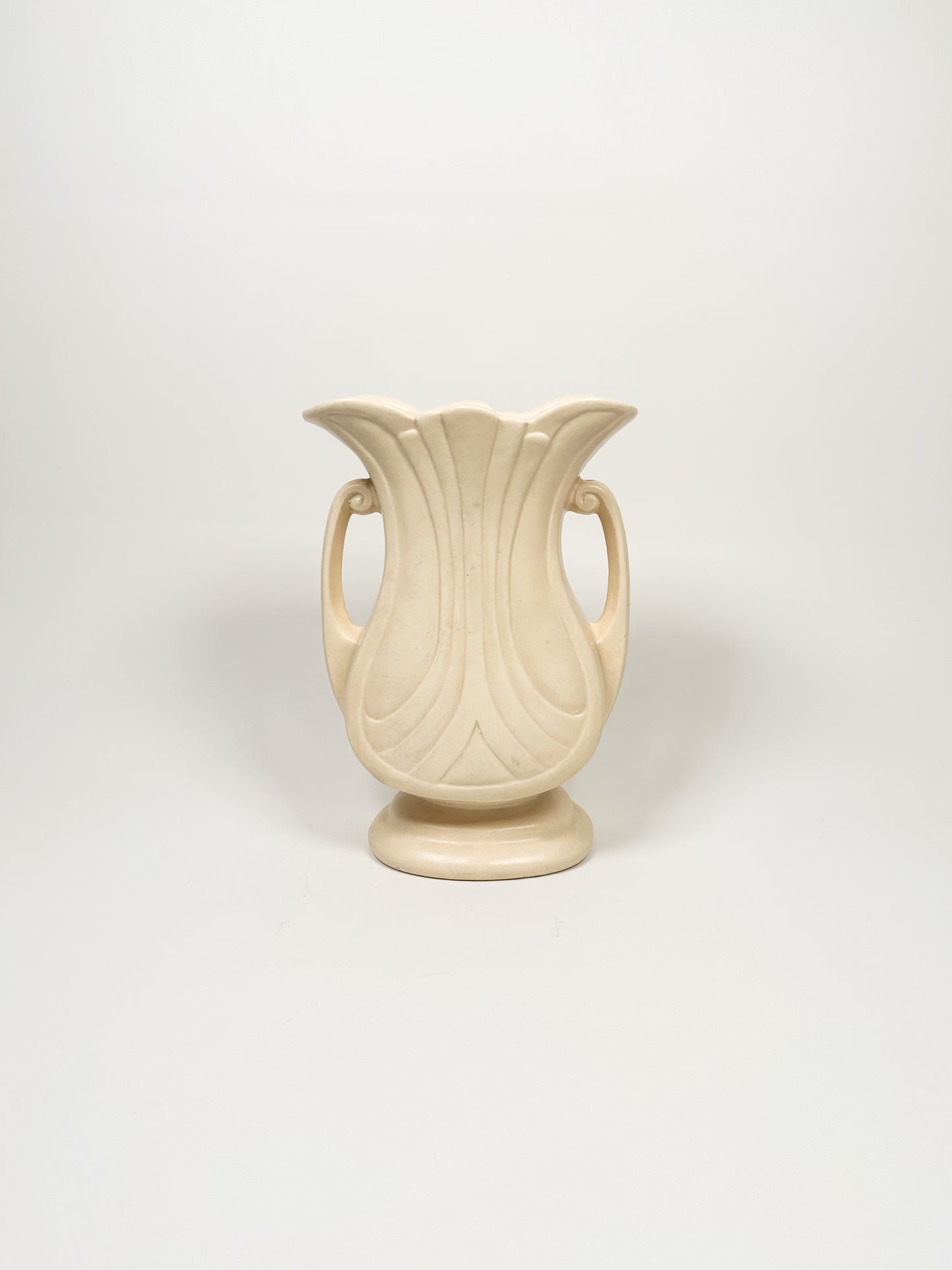 Vintage Cream Handled Vessel