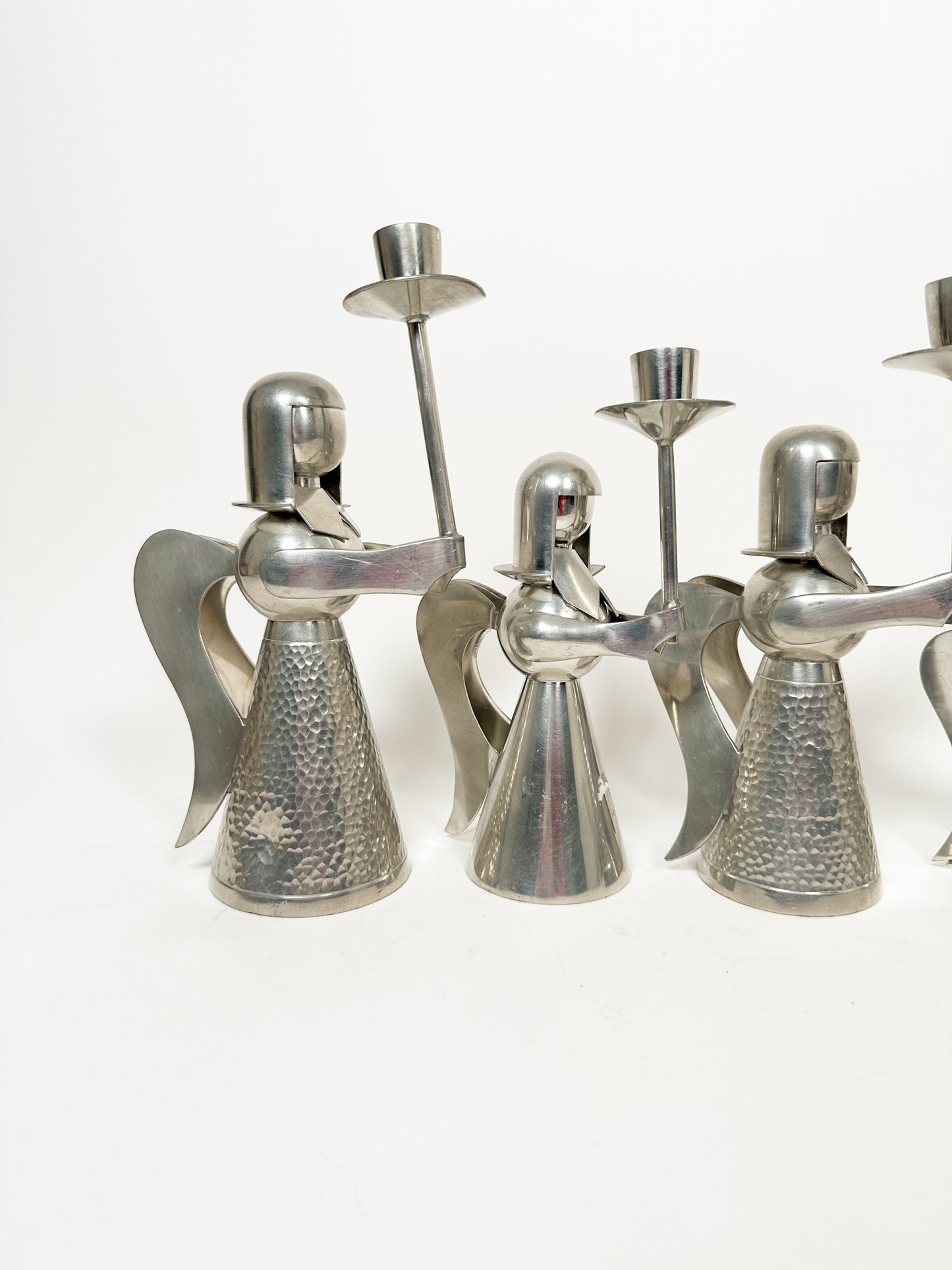 Vintage Silver Angel Candle Holders