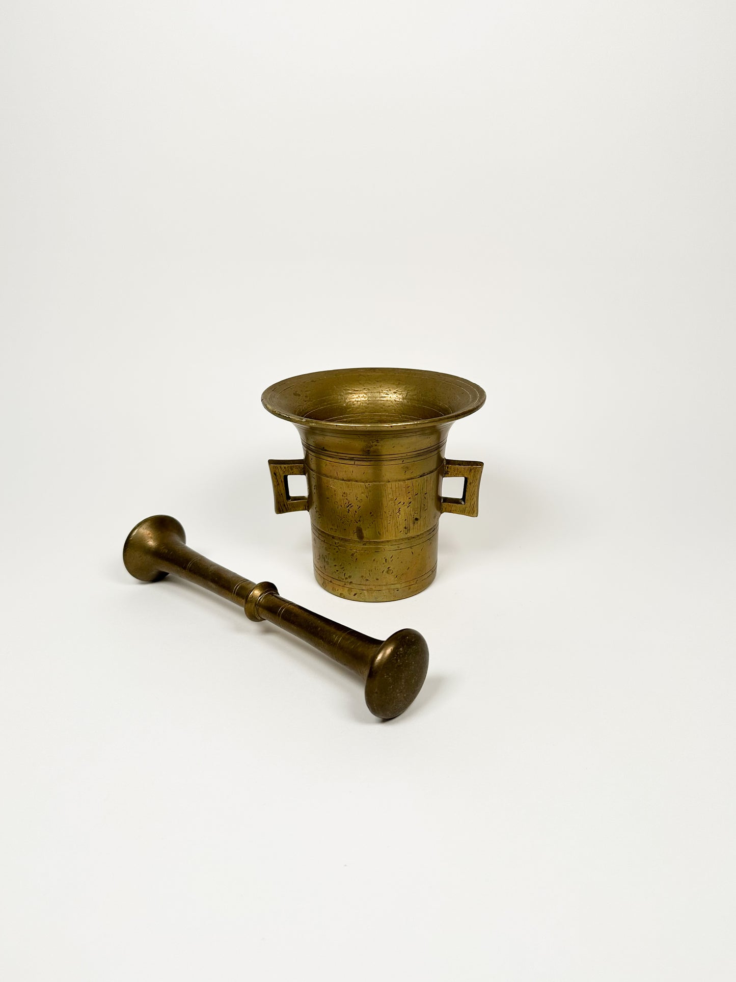 Large Brass Mortar & Pestle