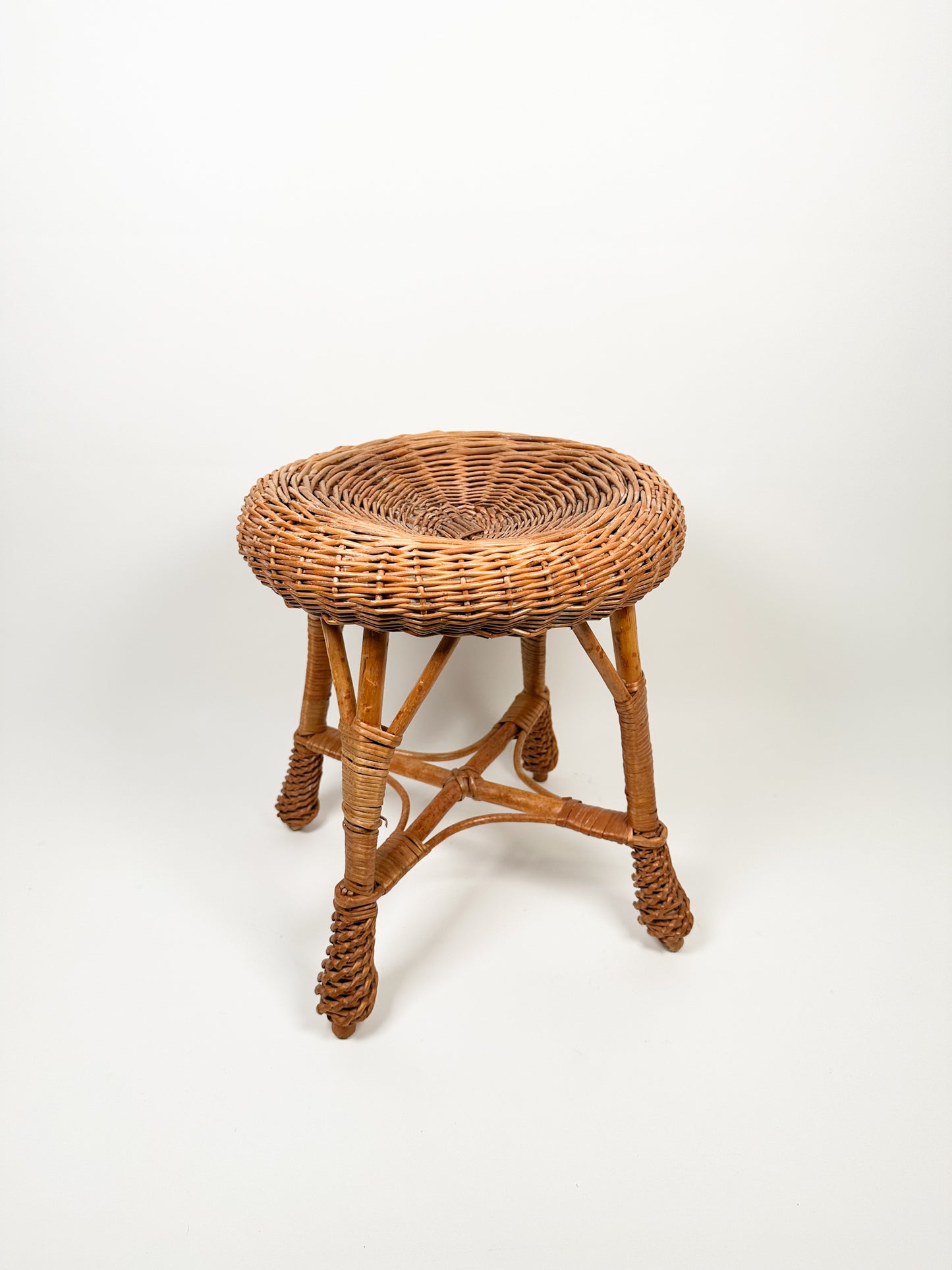 Vintage Rattan Stool