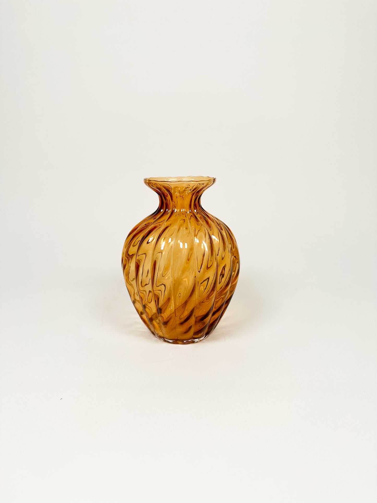 Petite Amber Swirl Vase