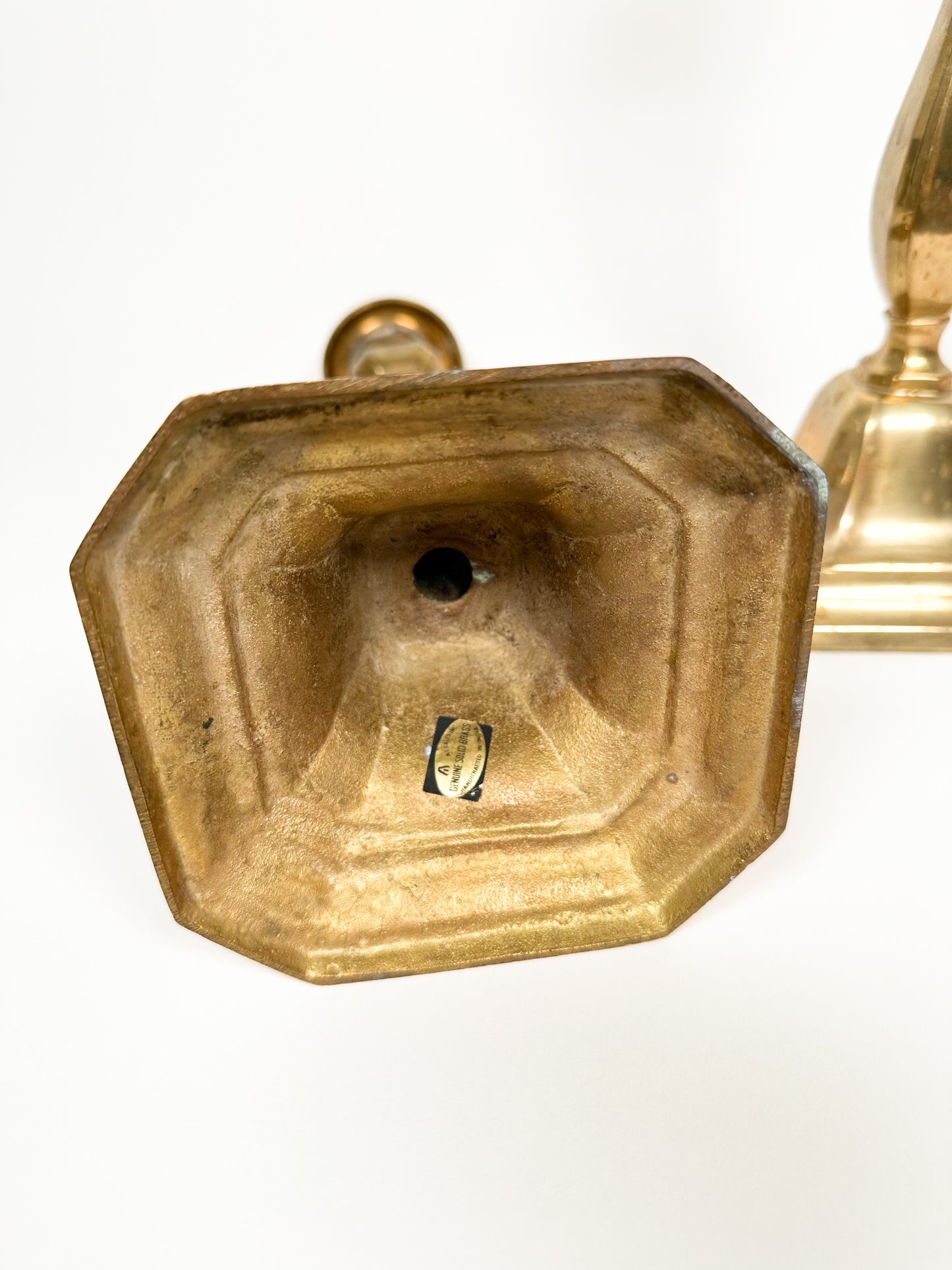 Large Brass Candlestick Holders