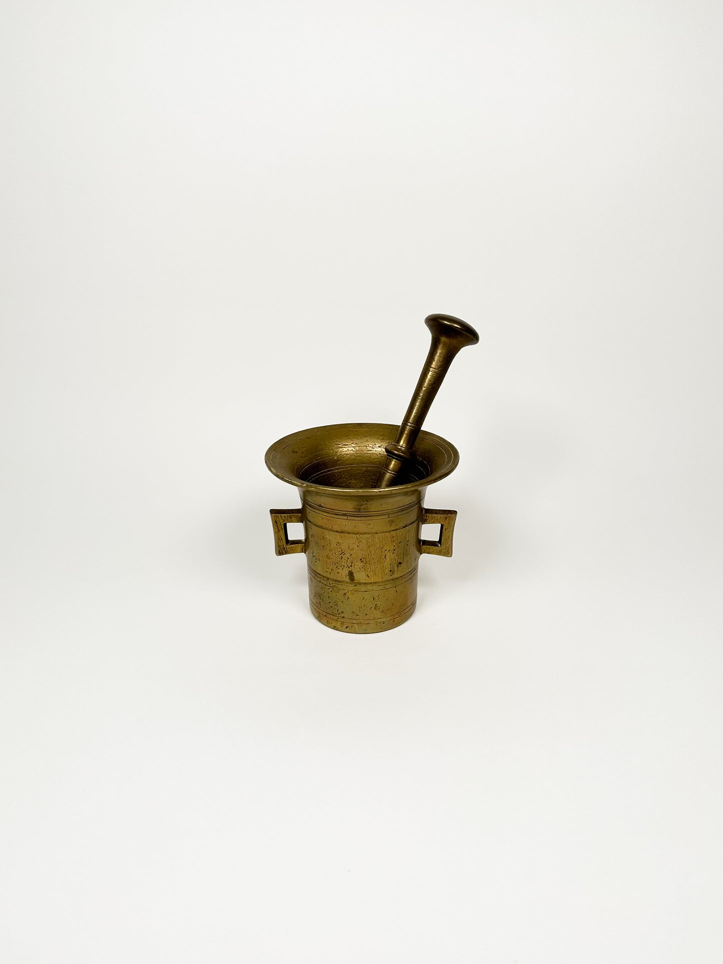 Large Brass Mortar & Pestle