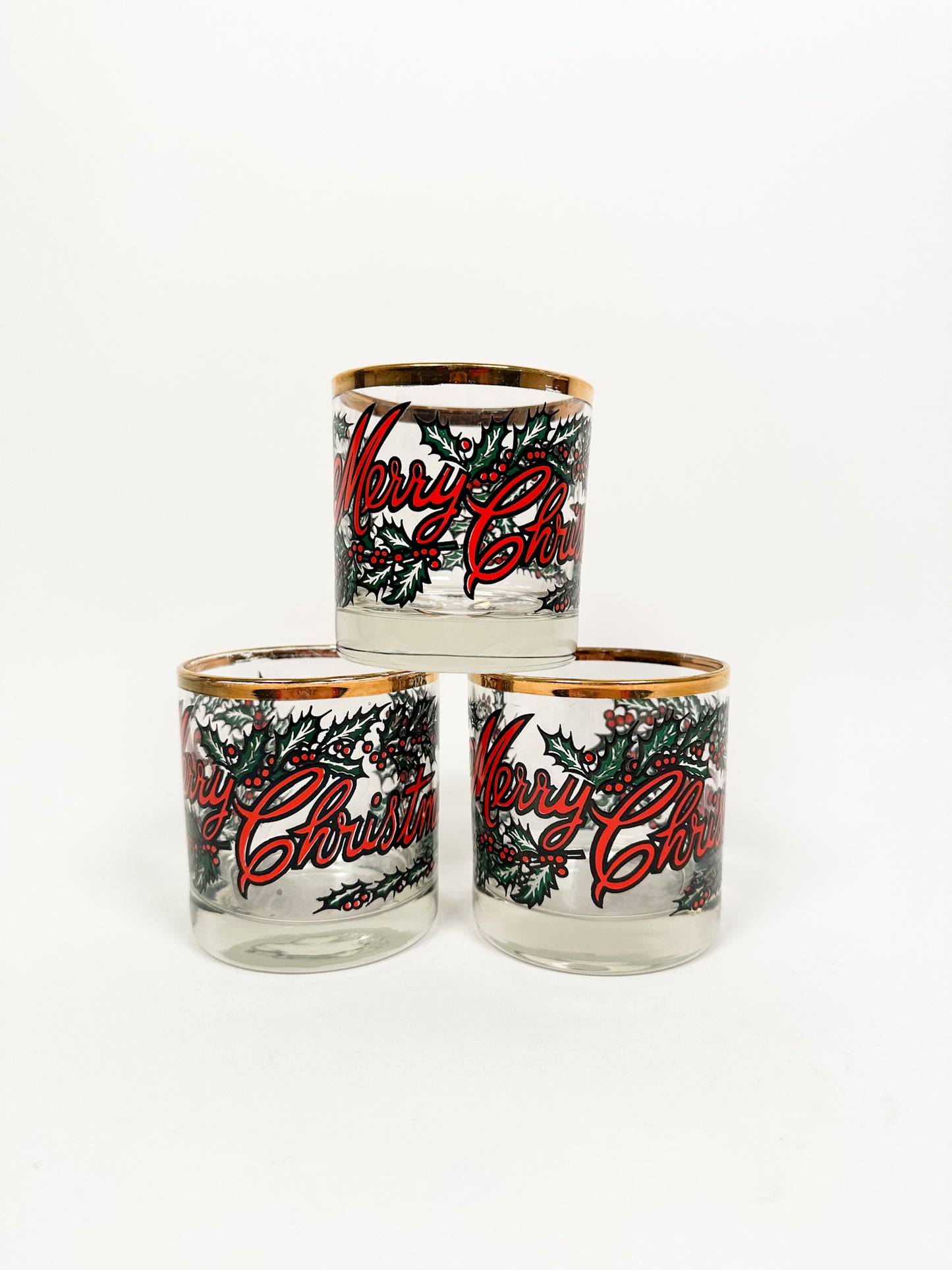 Merry Christmas Cocktail Glasses