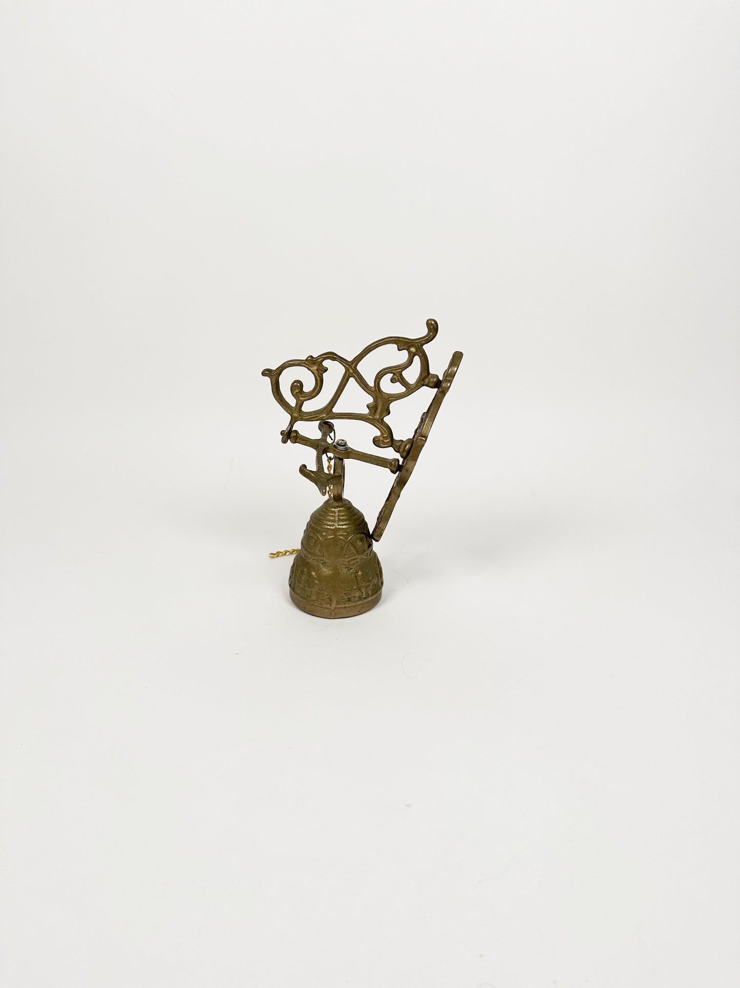 Vintage Brass Hanging Dinner Bell