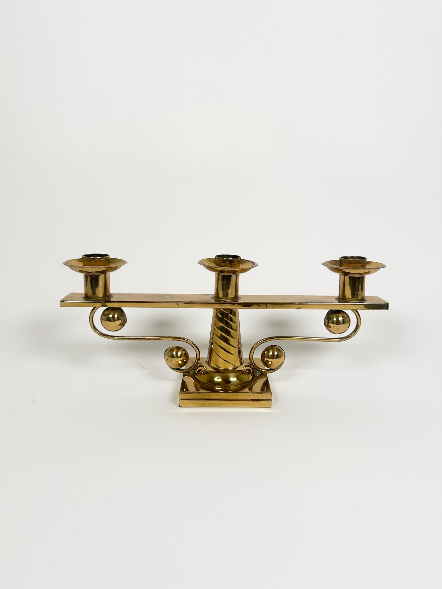 Vintage Brass Mexican Handmade Candelabra