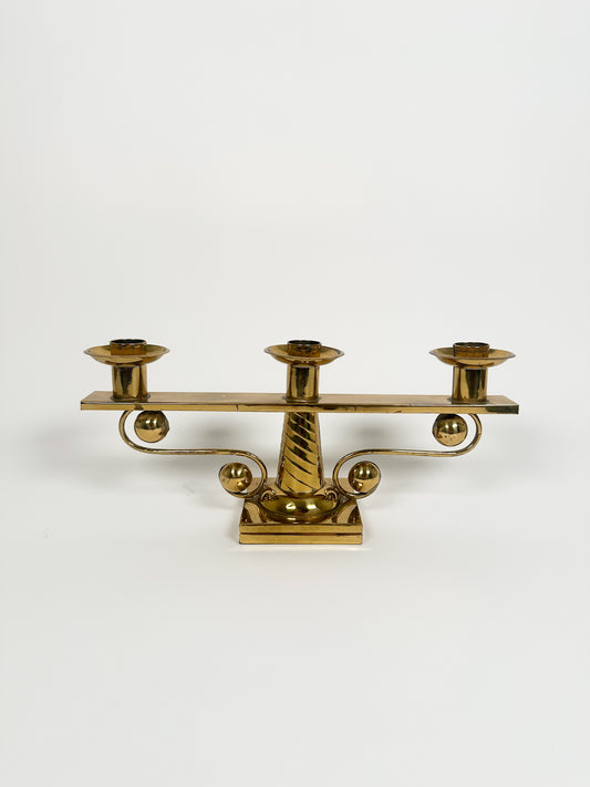 Vintage Brass Mexican Handmade Candelabra