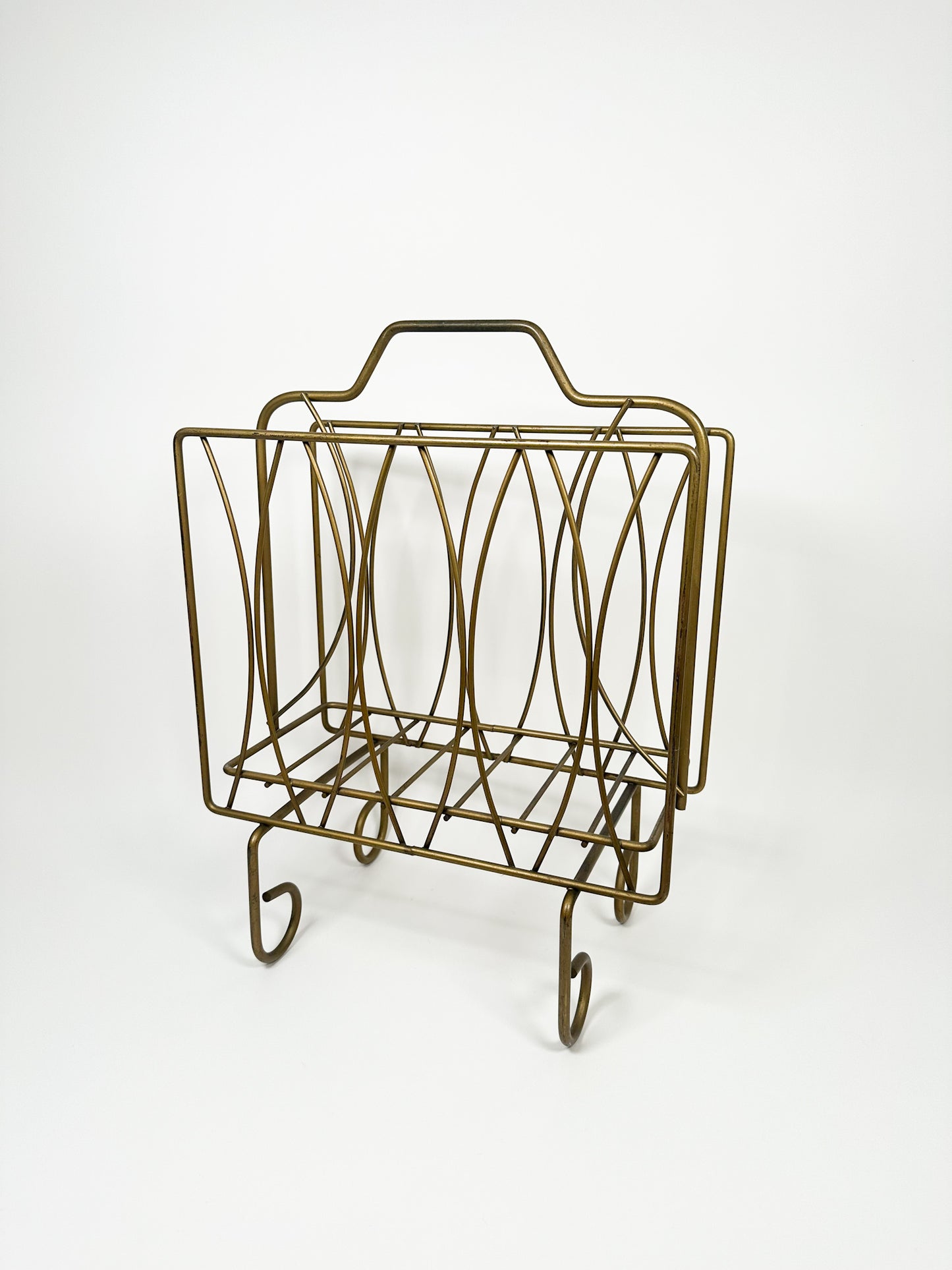 Vintage Gold Record Rack