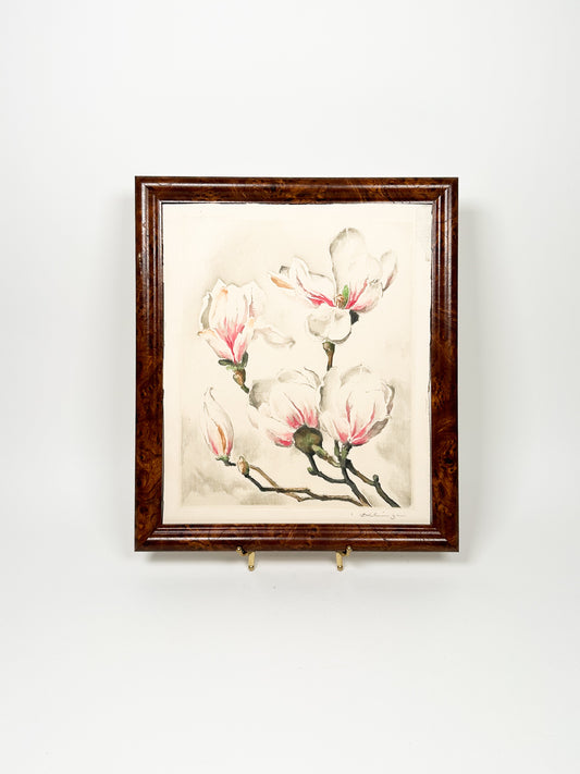 Signed Magnolia Etching