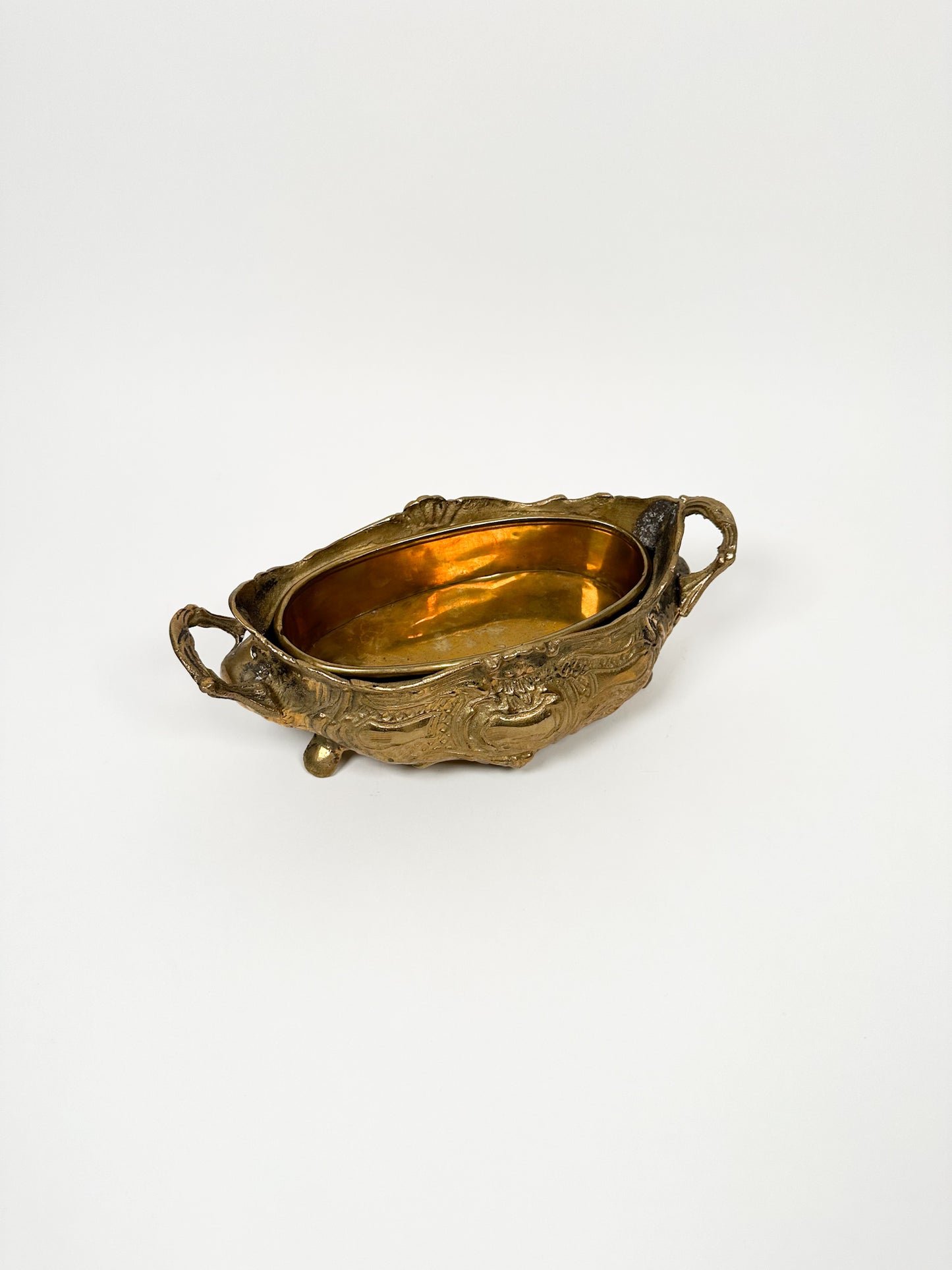 Vintage Brass Jardiniere