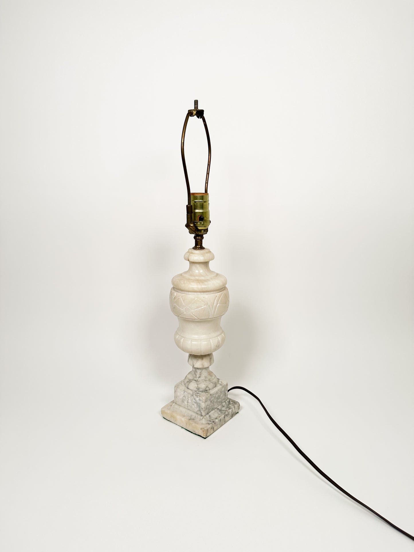 Vintage Marble Table Lamp with Shade