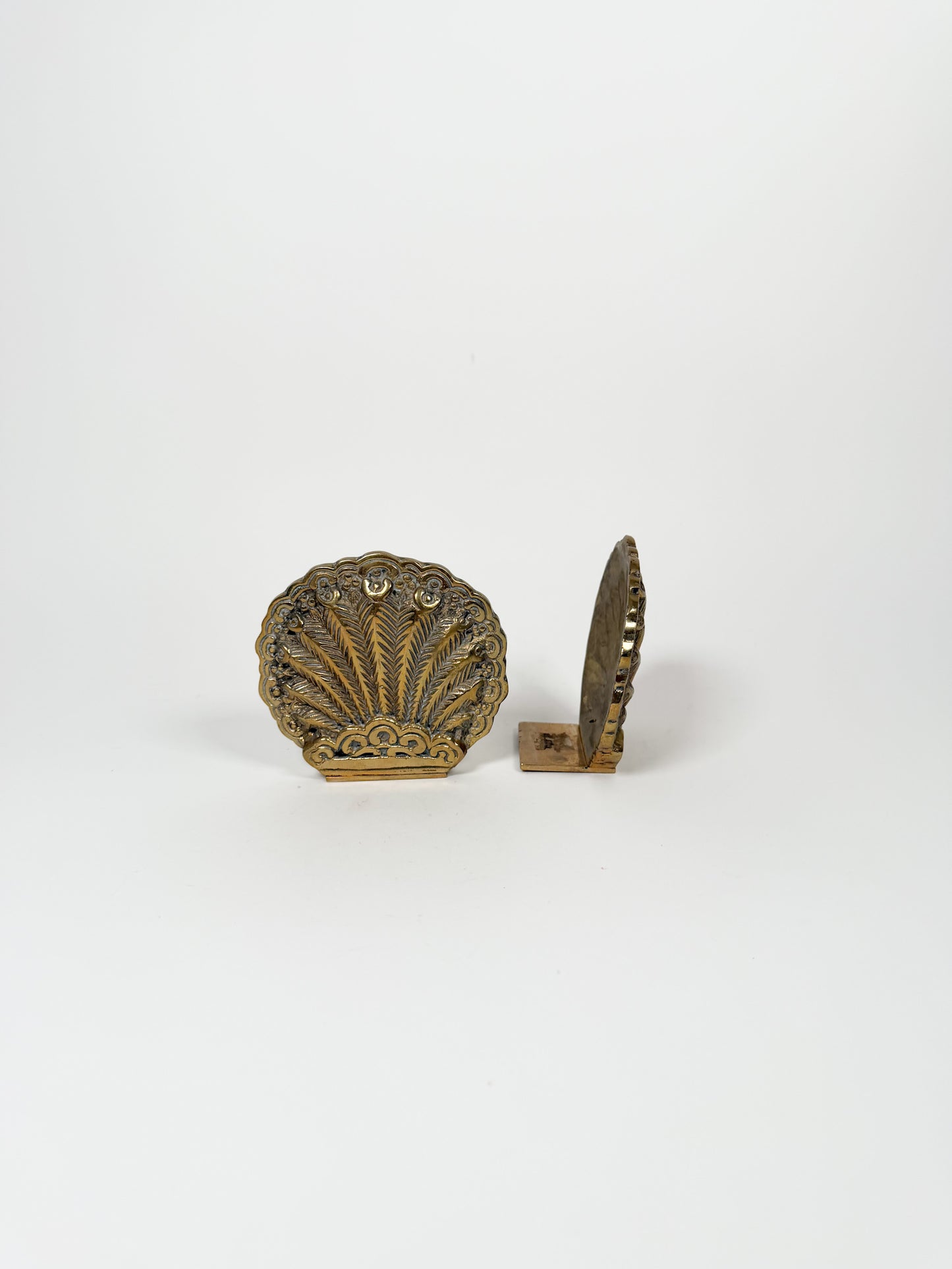 Brass Shell Bookends