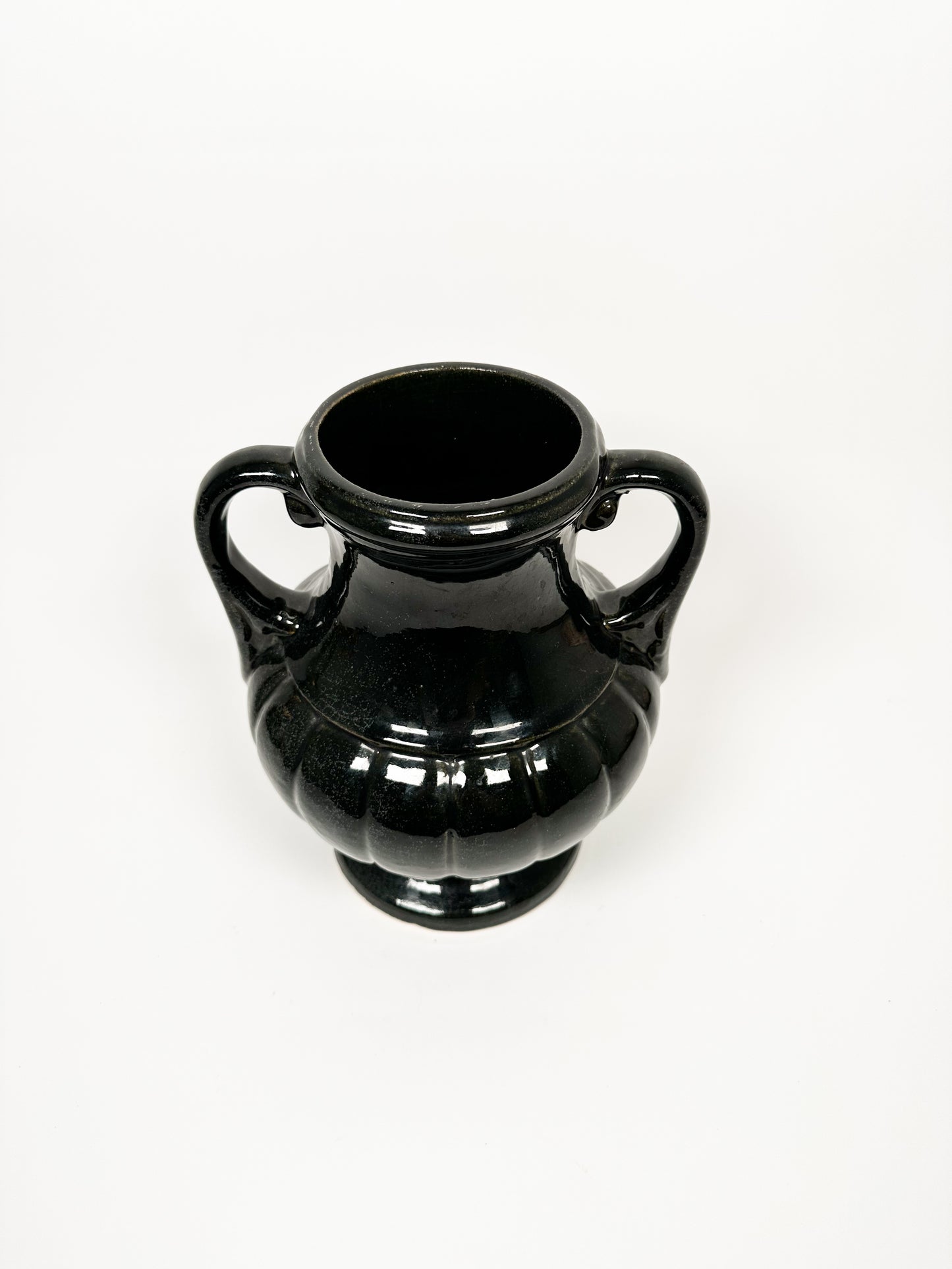 Large Black Handled Vase