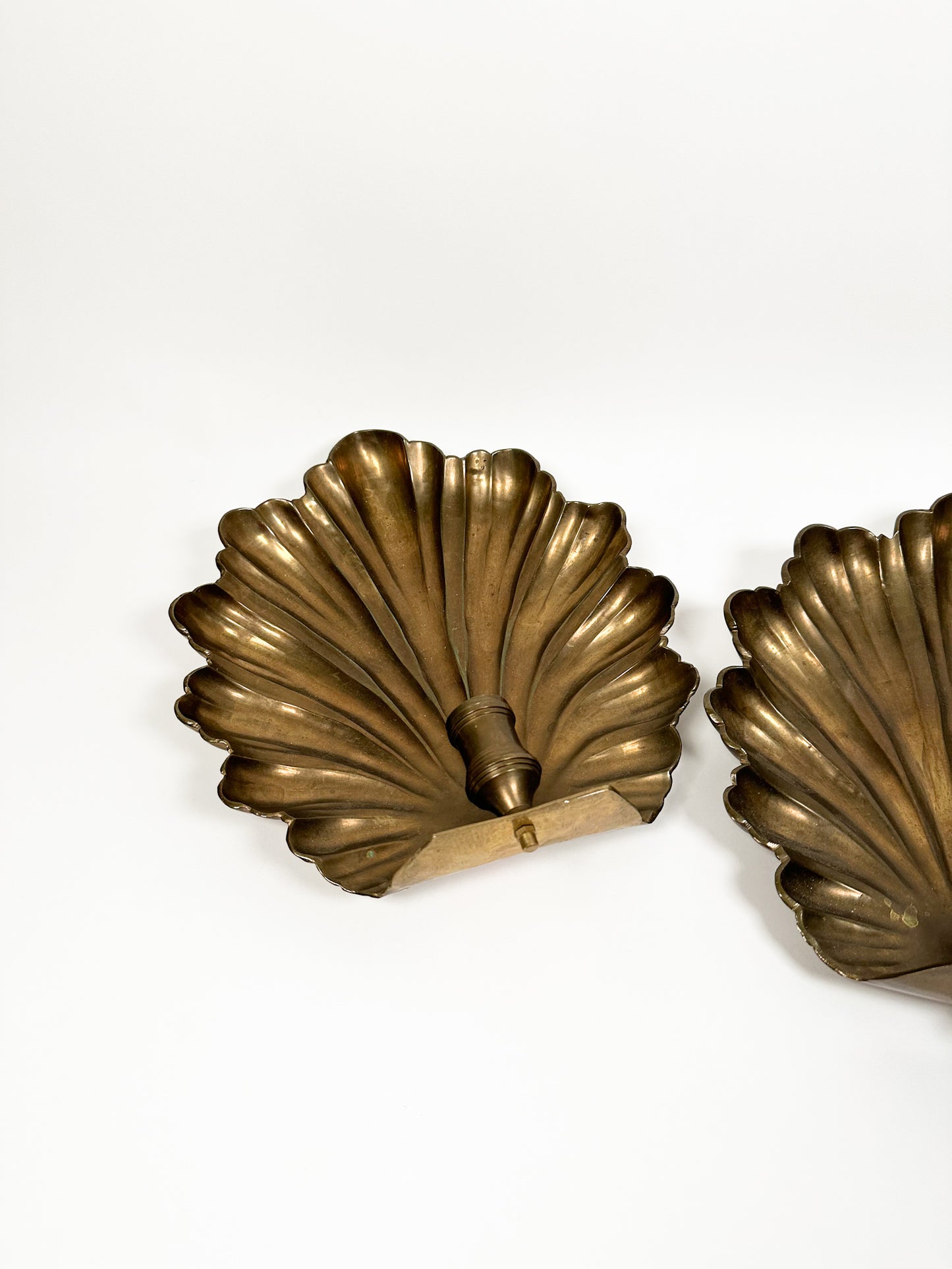 Large Brass Sconce Set