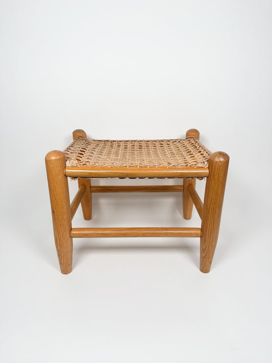 Petite Vintage Cane Stool