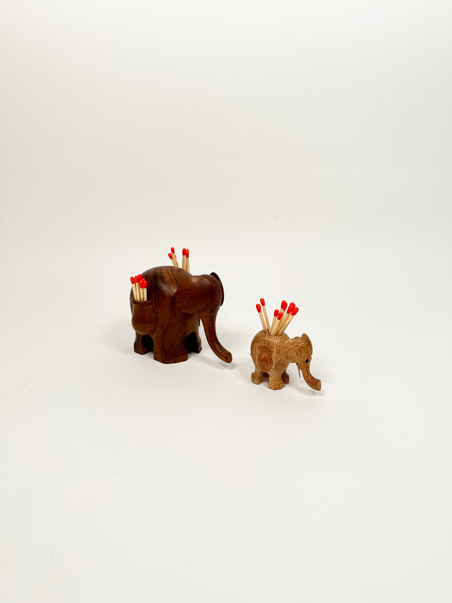 Mid Centurty Wood Elephants