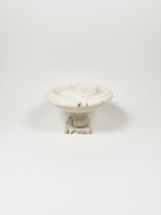 Vintage Alabaster Pedestal Bowl