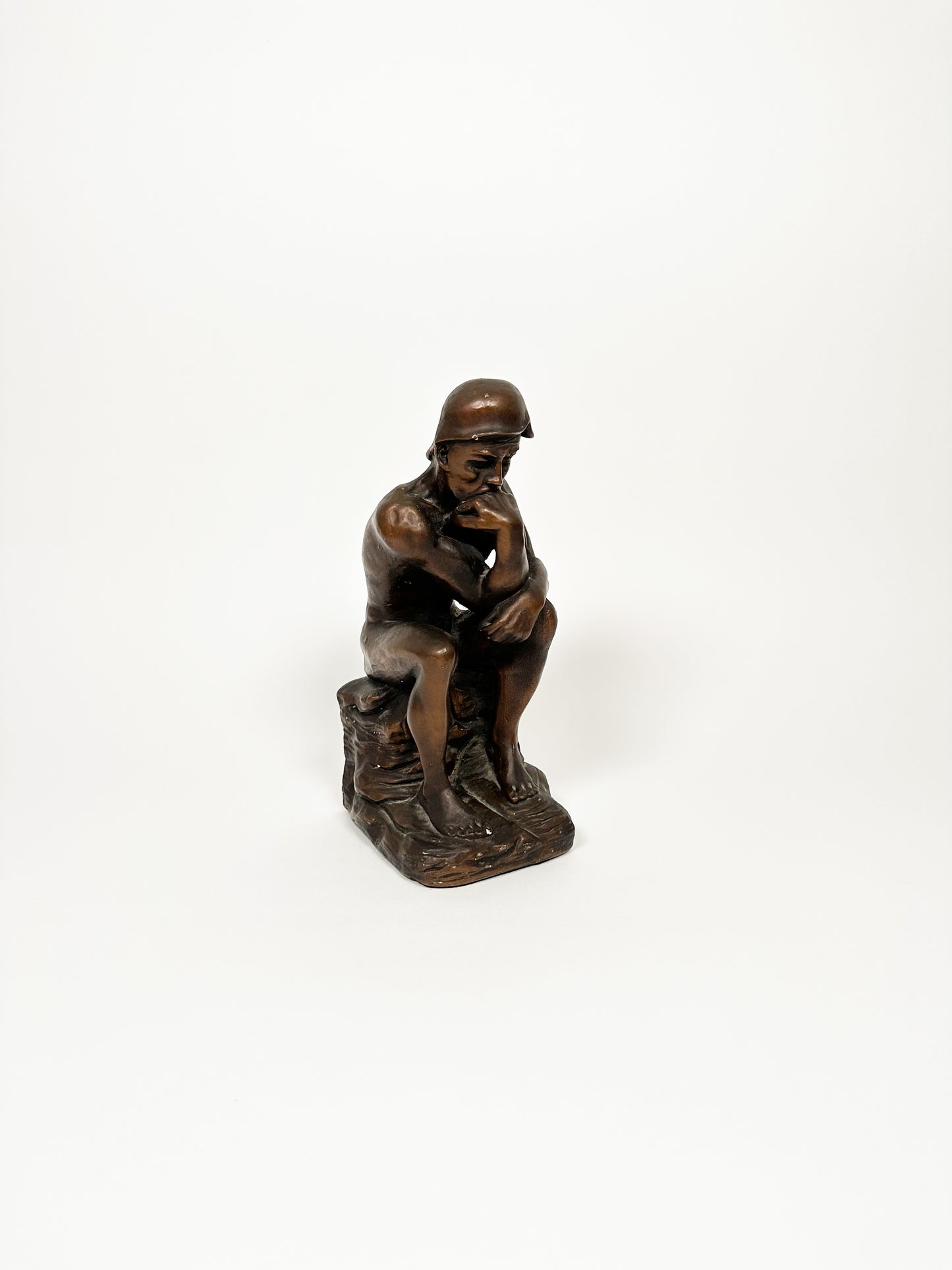Vintage Thinking Man Statue